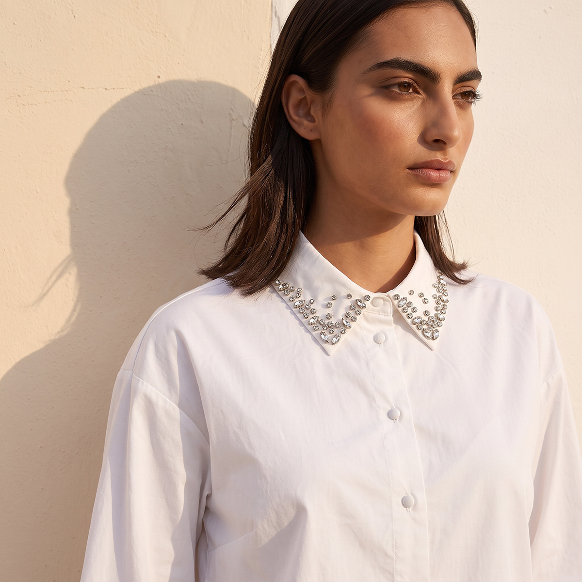 Splash Smart Relaxed Fit Shirt with Embellished Collar-women-clothing-shirtsandblouses-shirts-image-4