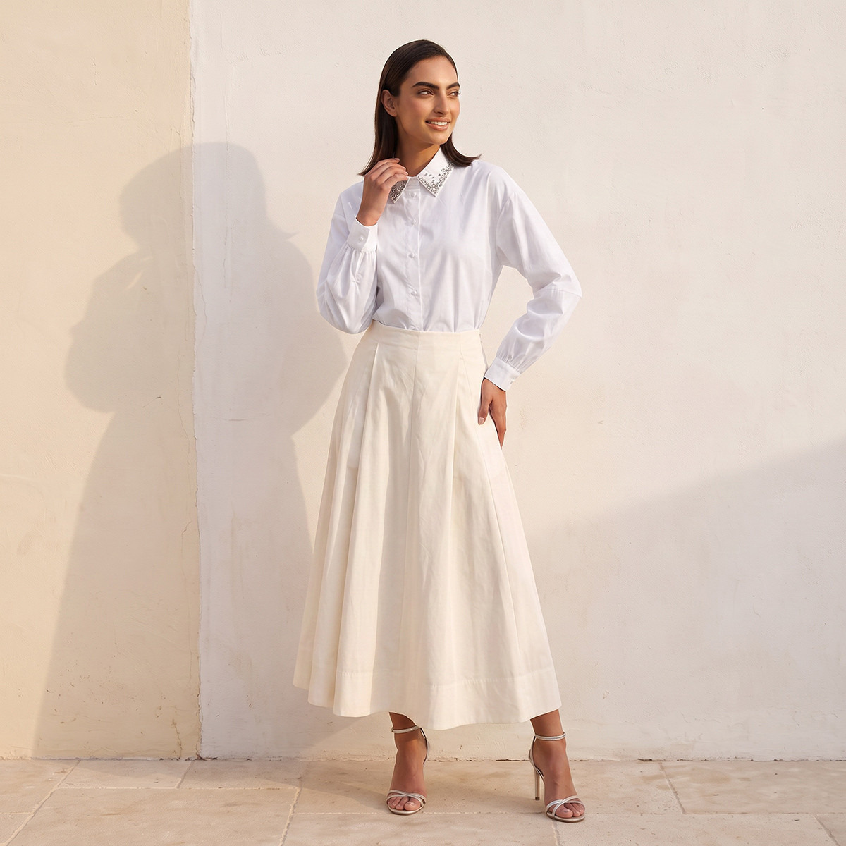 Splash Smart Relaxed Fit Shirt with Embellished Collar-women-clothing-shirtsandblouses-shirts-image-5