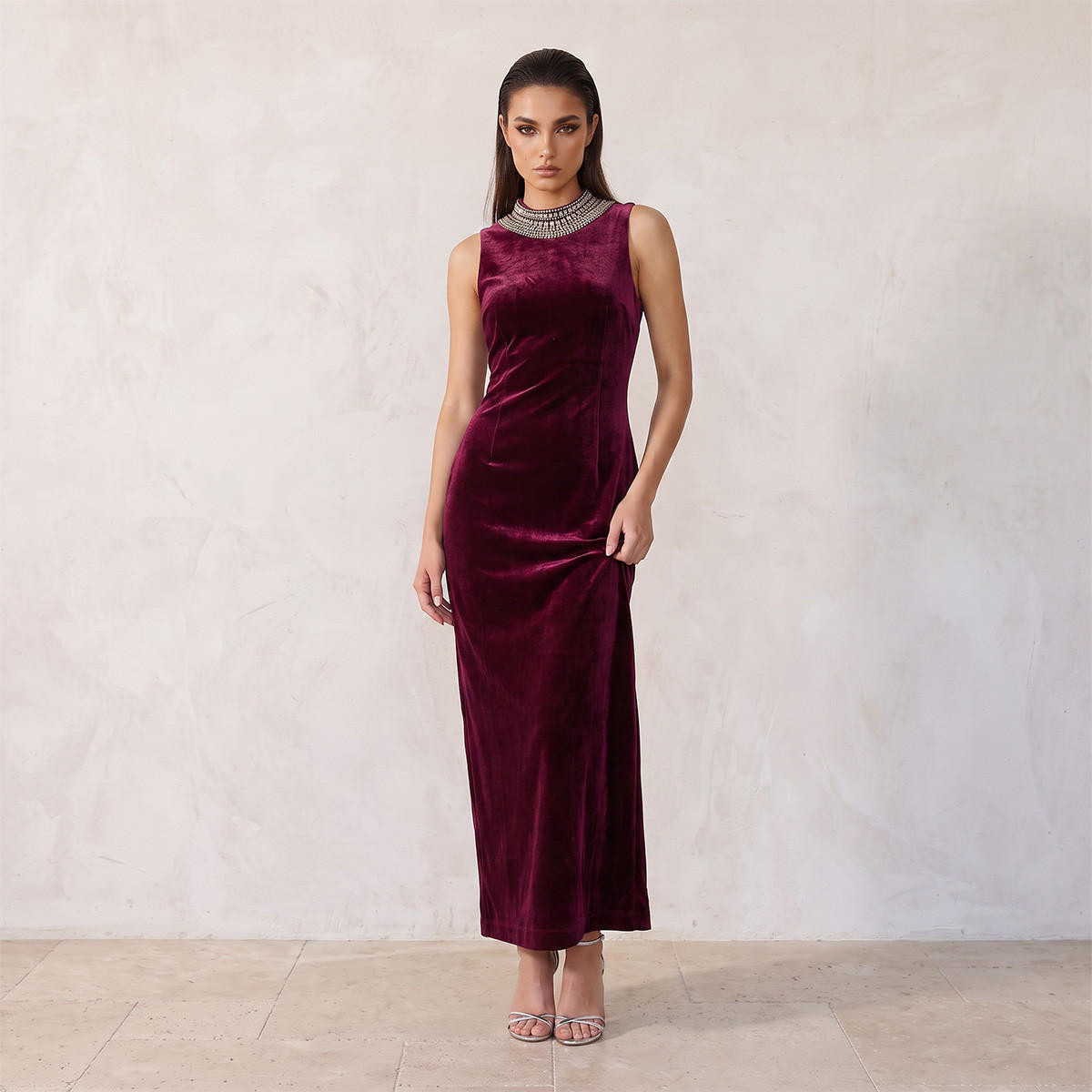فستان إيه لاين مزين بفتحة من سبلاش سمارت-women-clothing-dresses-image-1