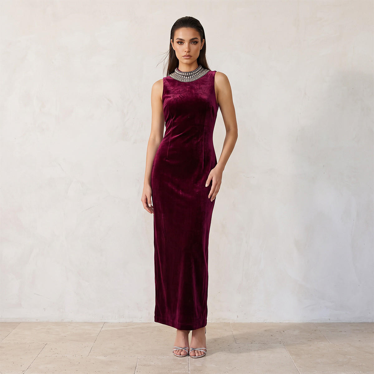 فستان إيه لاين مزين بفتحة من سبلاش سمارت-women-clothing-dresses-image-4