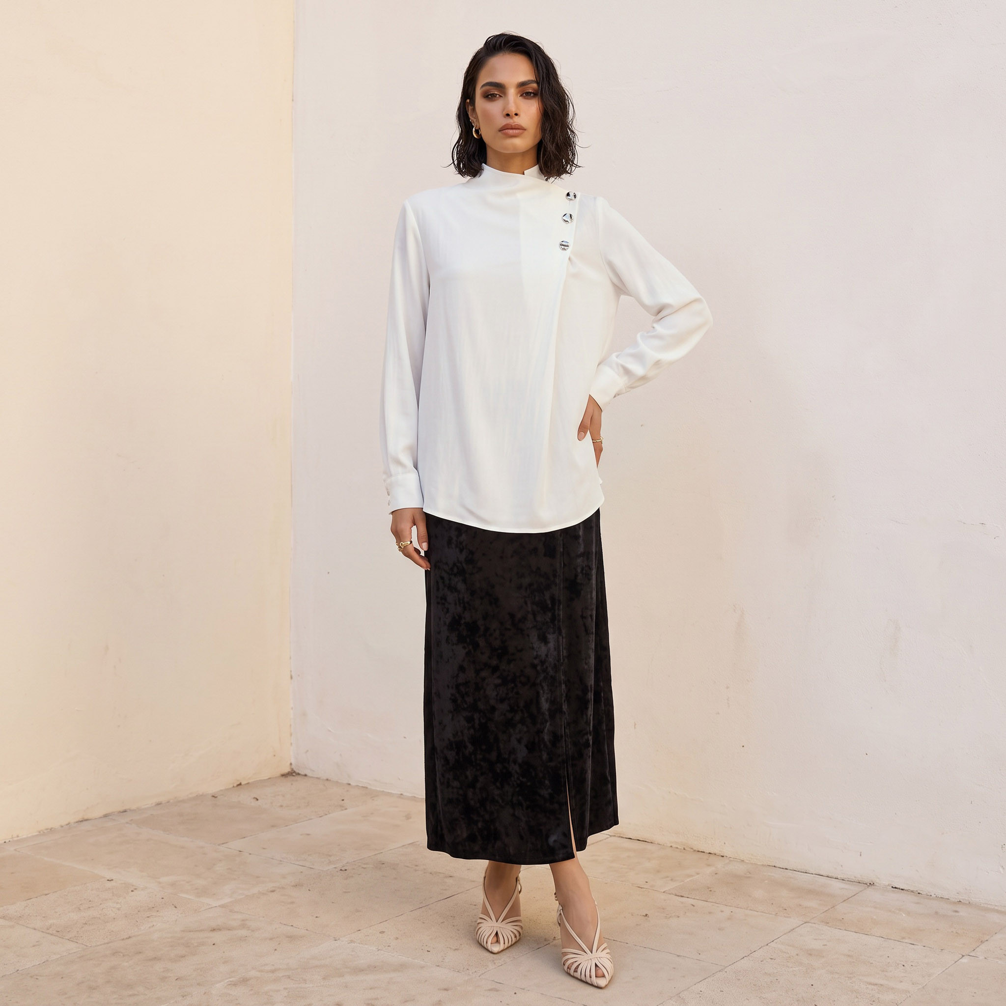 Splash Smart High Neck Top with Asymmetric Front-women-clothing-shirtsandblouses-blouses-image-3
