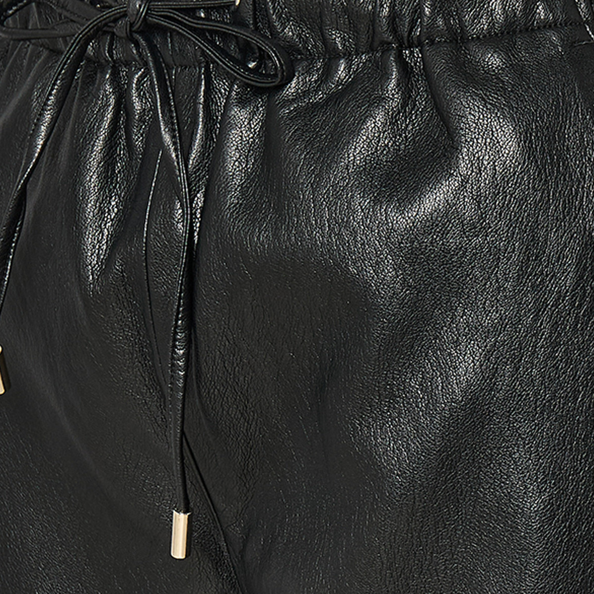 Splash Smart Pleather Trousers with Drawstring Trousers-women-clothing-trousers-image-6