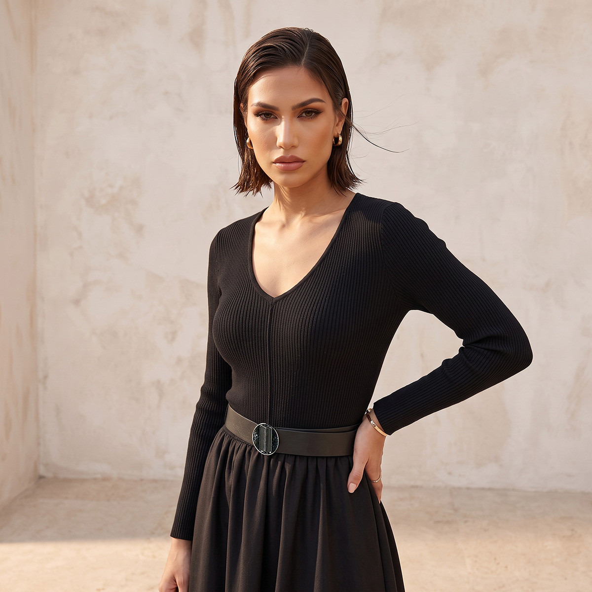 فستان ماكسي إيه لاين بتفاصيل حزام من سبلاش سمارت-women-clothing-dresses-image-6