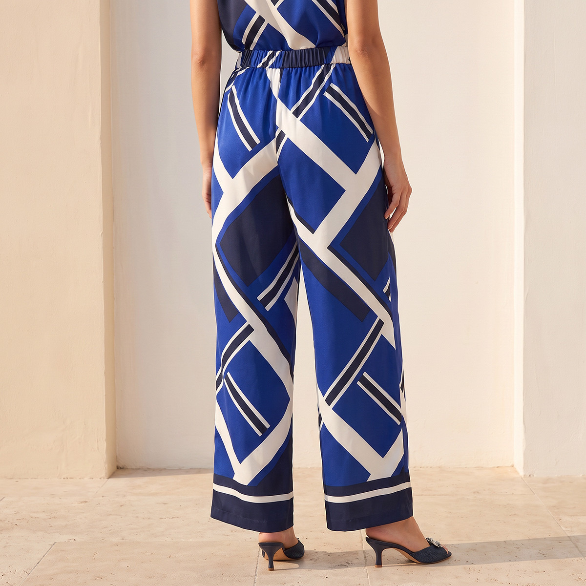 Splash Smart Abstract Print Wide Leg Trousers-women-clothing-trousers-image-3