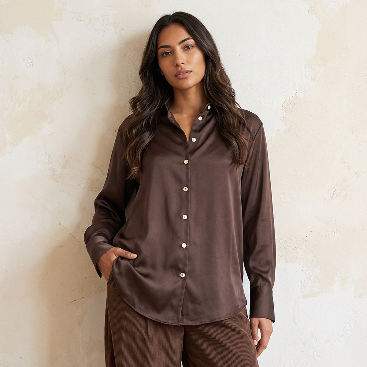 Splash Smart Relaxed Fit Satin Shirt-women-clothing-plussize-shirtsandblouses-blouses-image-1
