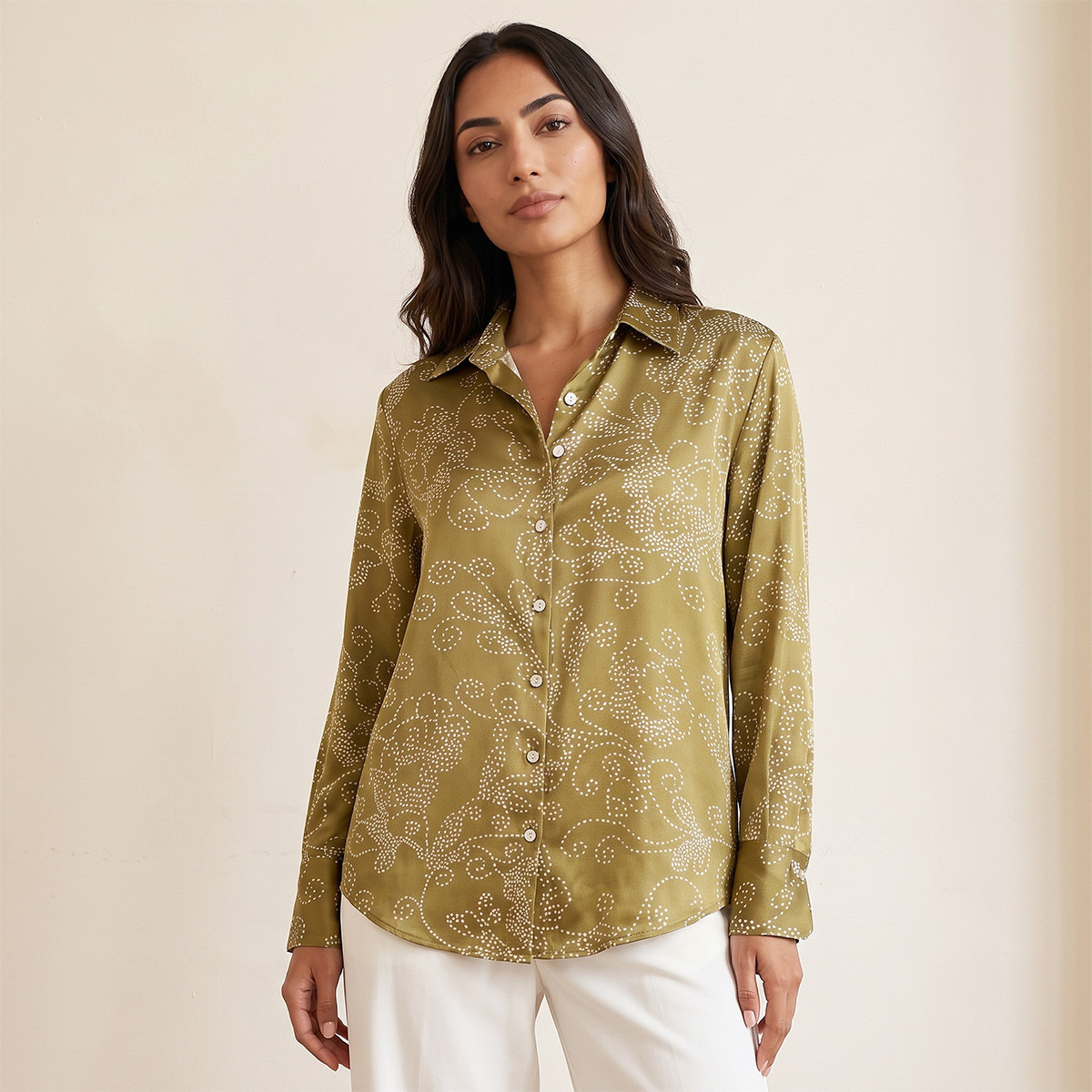 Splash Smart Relaxed Fit Printed Satin Shirt-women-clothing-shirtsandblouses-shirts-image-1