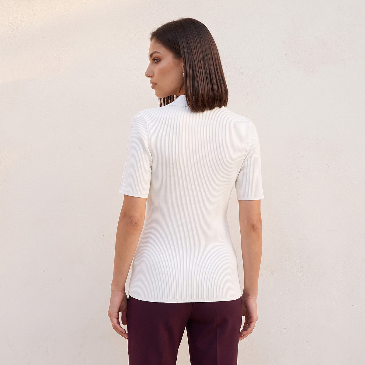 تيشيرت بولو مضلع من سمارت من سبلاش-women-clothing-tshirts-image-4