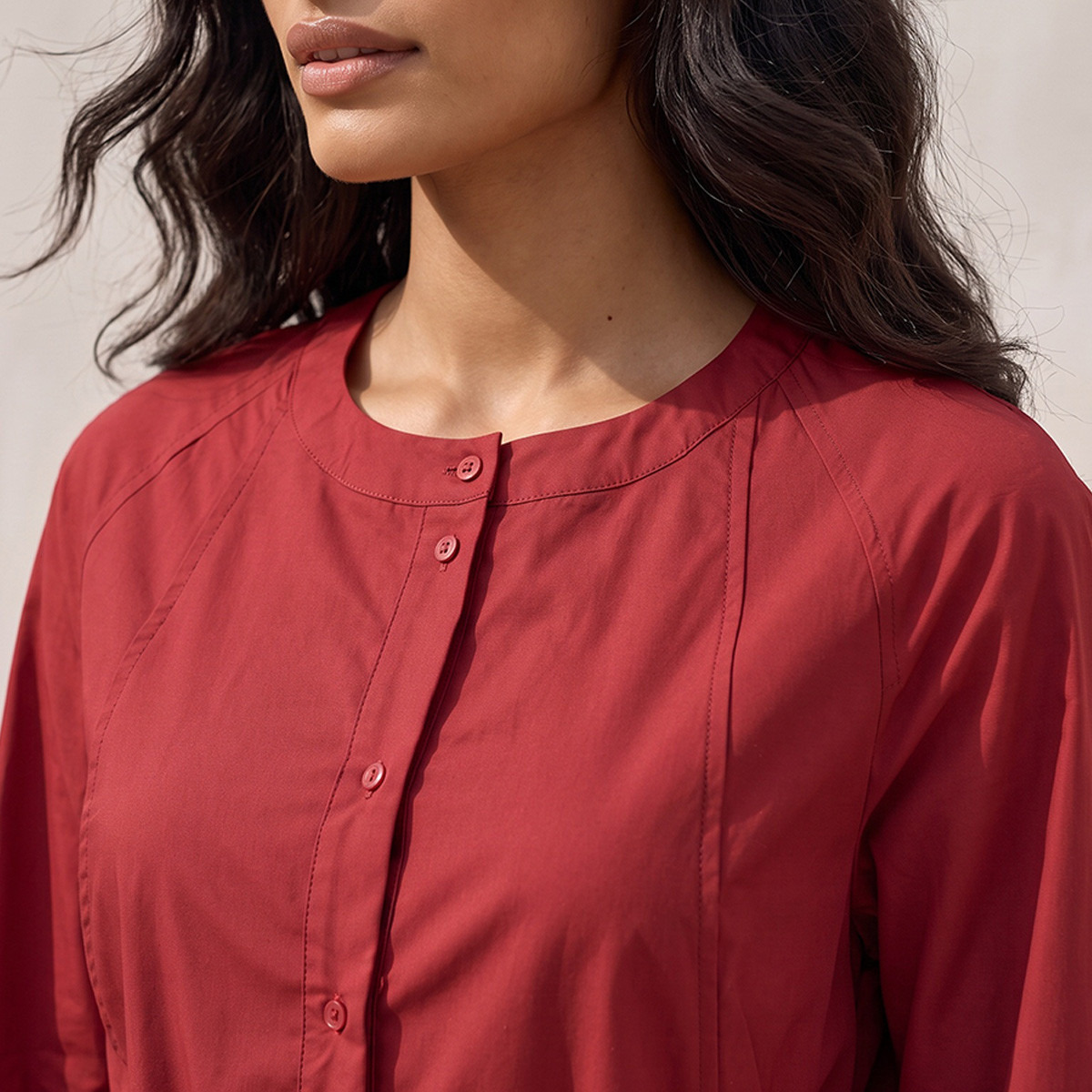 فستان قميص ماكسي بياقة ماندارين من سبلاش سمارت-women-clothing-dresses-image-4