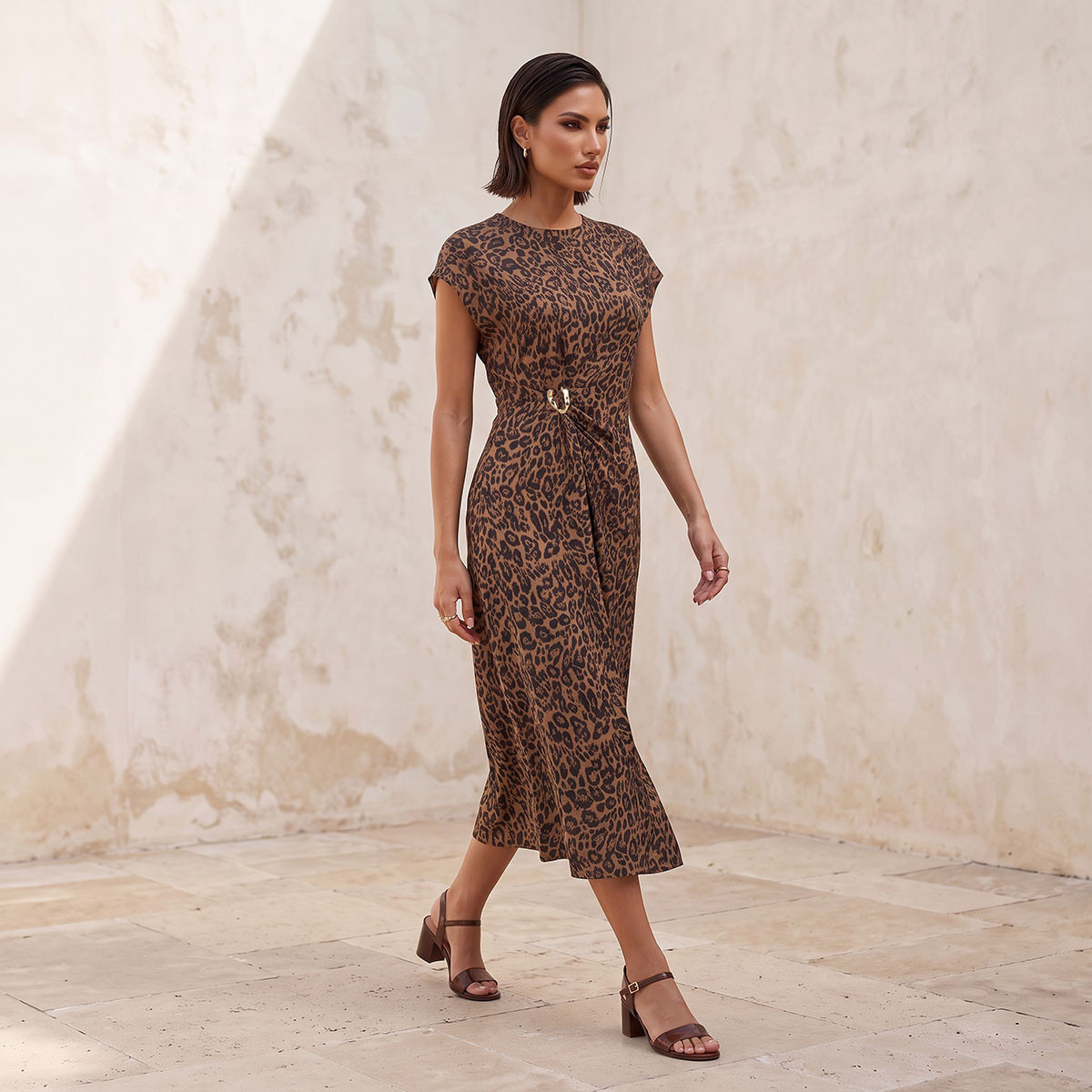 فستان بطبعات حيوانات وزينة معدنية من سبلاش سمارت-women-clothing-dresses-image-2