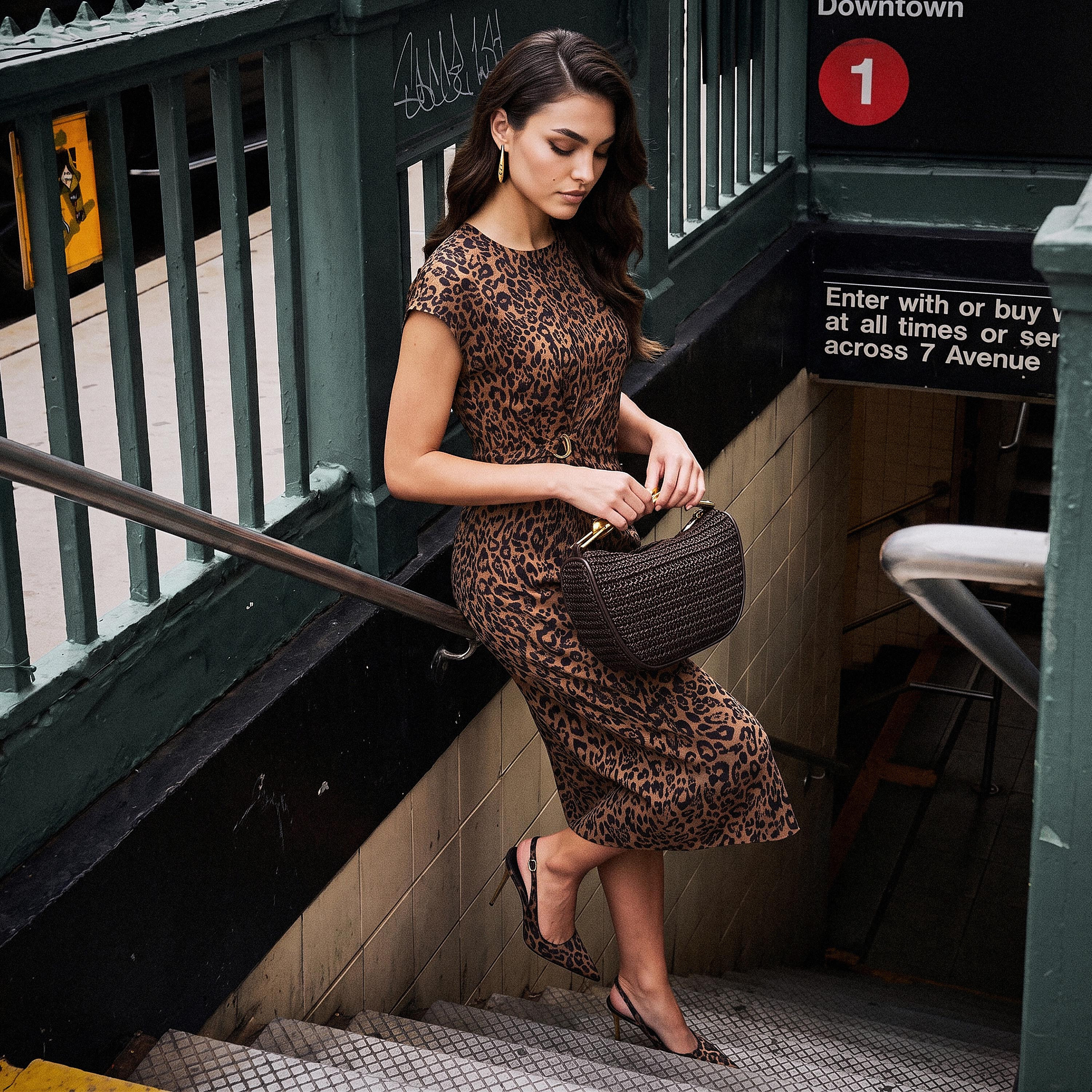 فستان بطبعات حيوانات وزينة معدنية من سبلاش سمارت-women-clothing-dresses-image-1