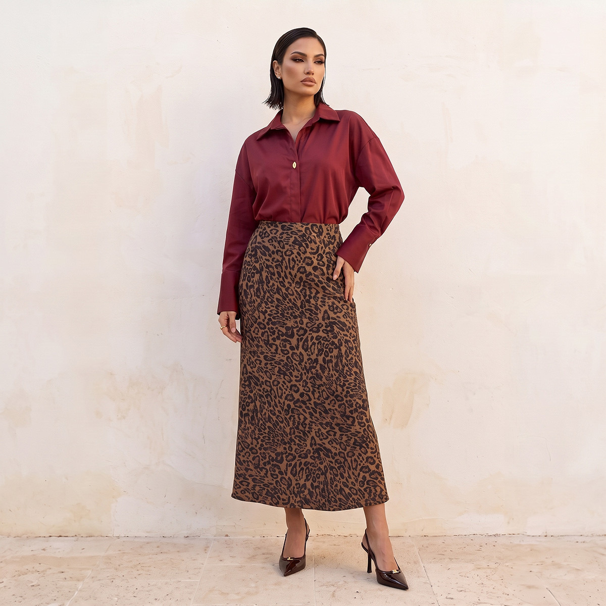 قميص بوبلين بقصة مريحة وحافة غير متساوية من سبلاش سمارت-women-clothing-shirtsandblouses-shirts-image-3