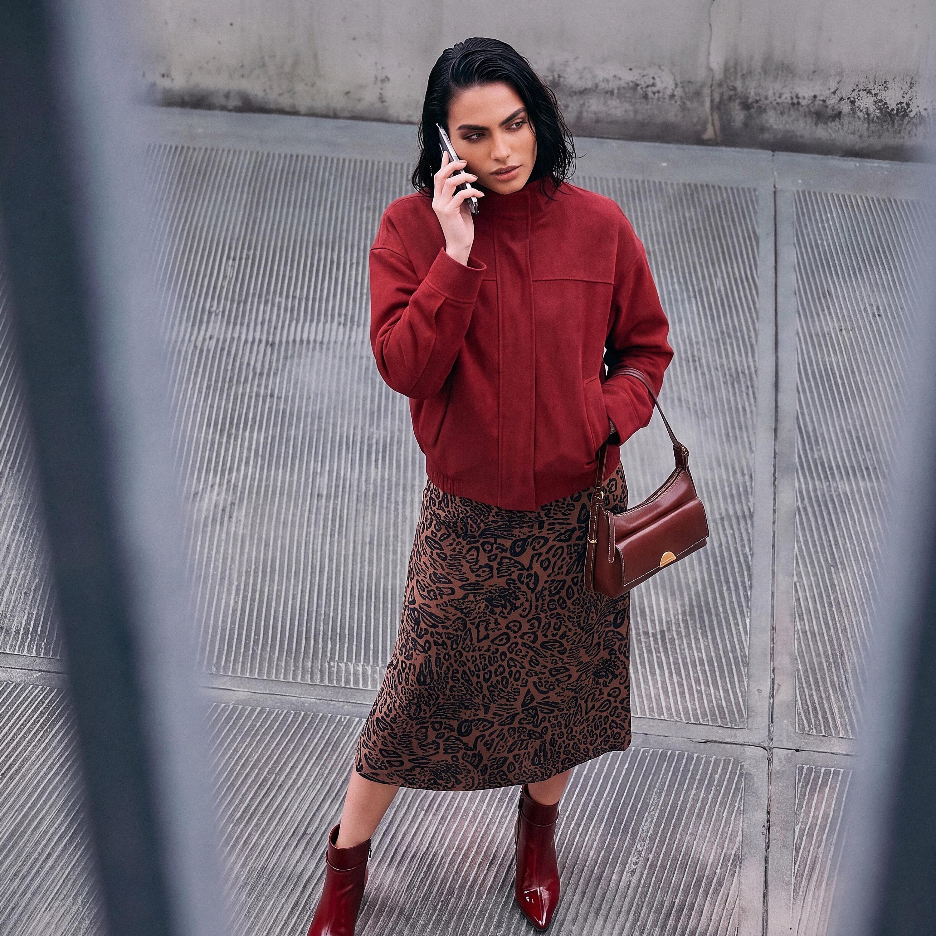 جاكيت بومبر شمواه بياقة عالية من سبلاش سمارت-women-winterwear-coatsandjackets-jackets-image-1