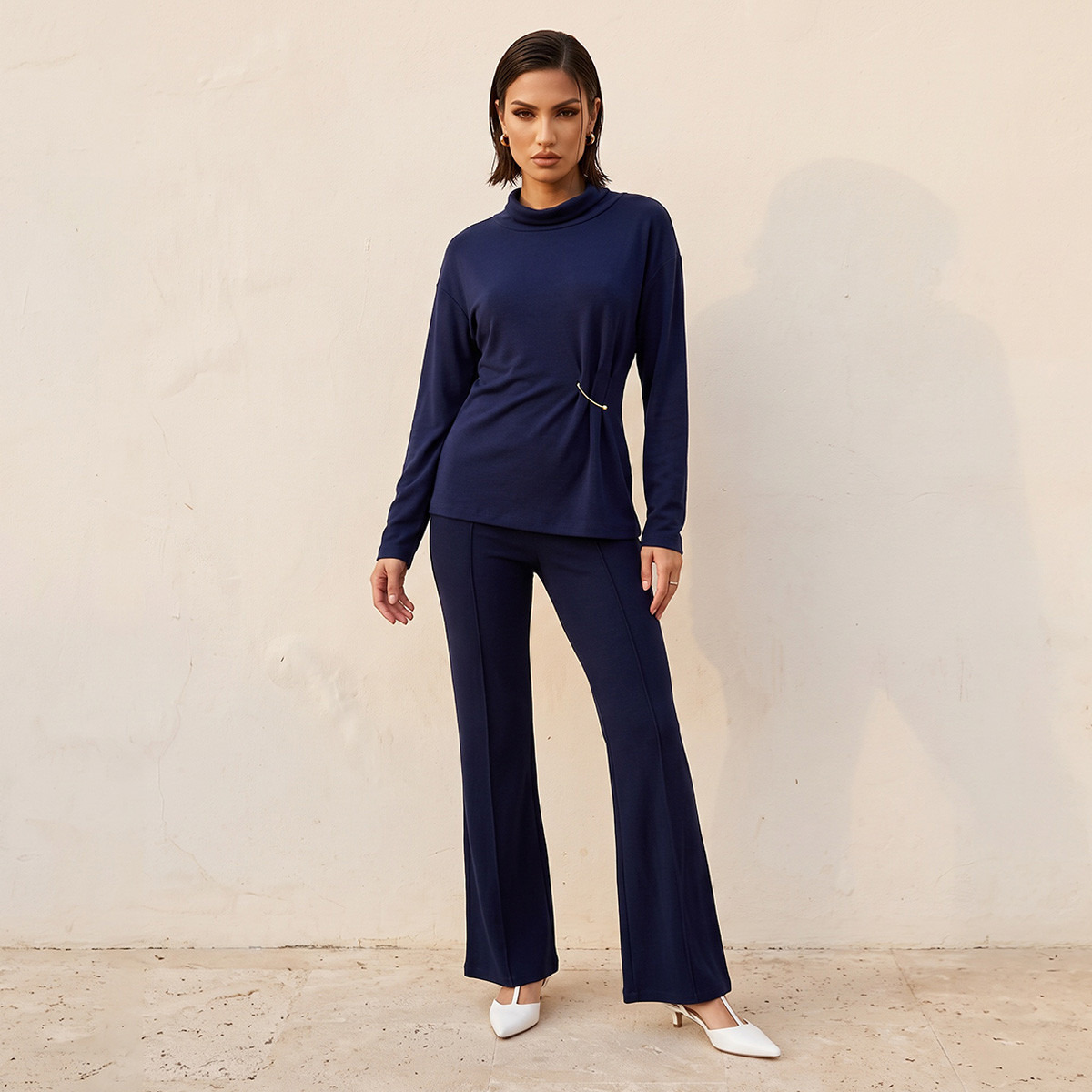 Splash Smart Relaxed Fit Turtleneck Top-women-clothing-shirtsandblouses-blouses-image-2