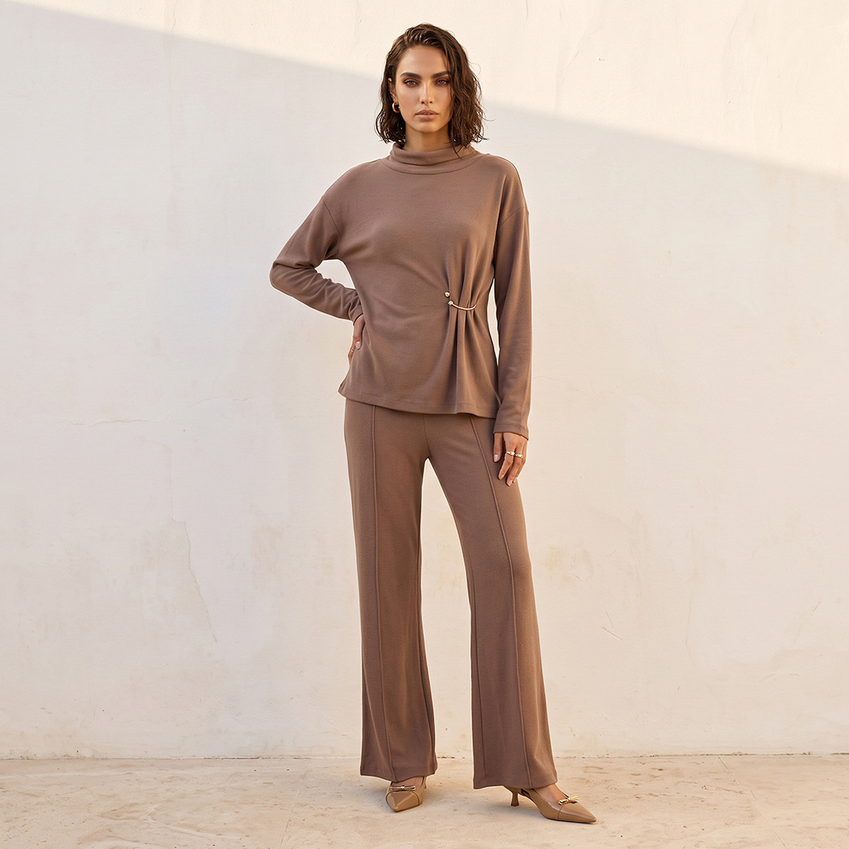 Splash Smart Relaxed Fit Turtleneck Top-women-clothing-shirtsandblouses-blouses-image-2