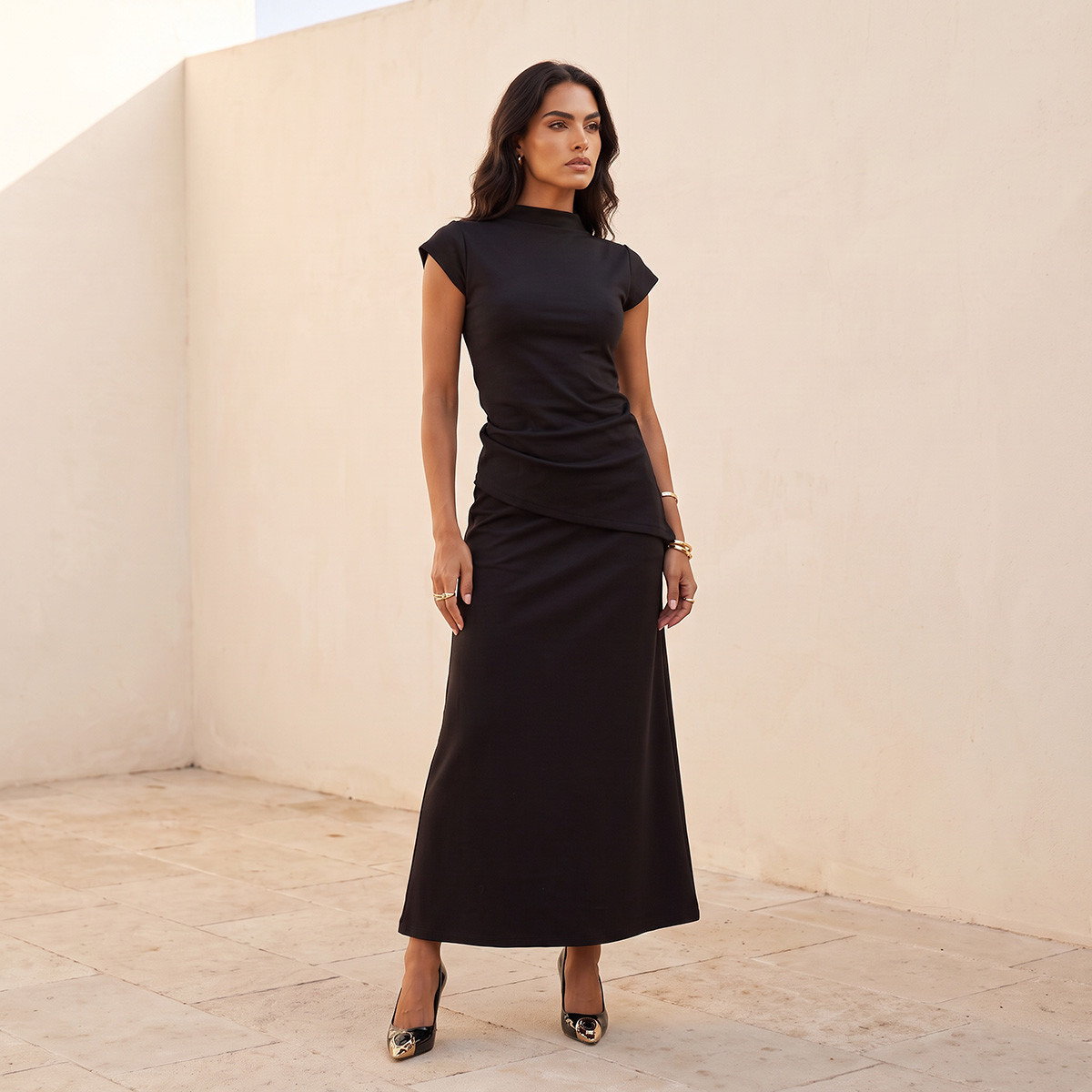 تنورة ماكسي بخصر مطاطي من سبلاش سمارت-women-clothing-skirts-image-2