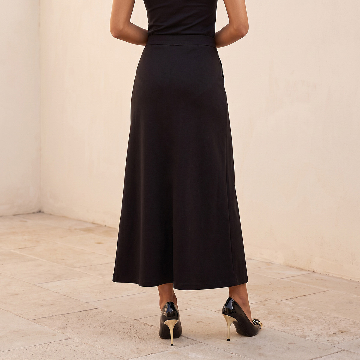 تنورة ماكسي بخصر مطاطي من سبلاش سمارت-women-clothing-skirts-image-3