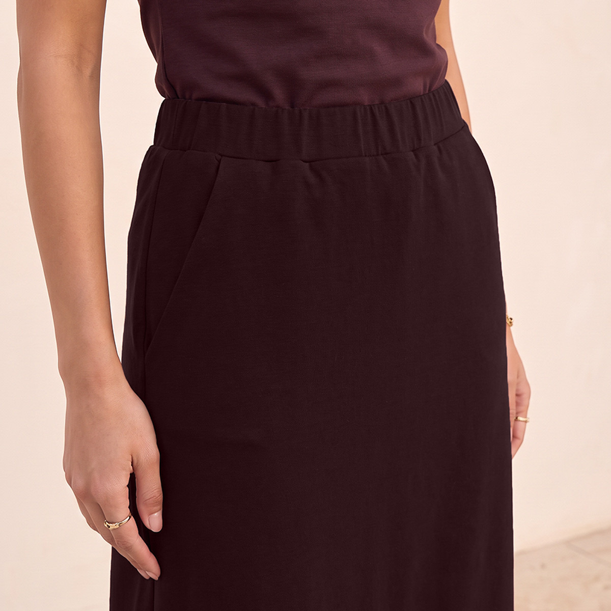 Splash Smart Elasticated Waist Maxi Skirt-women-clothing-skirts-image-5