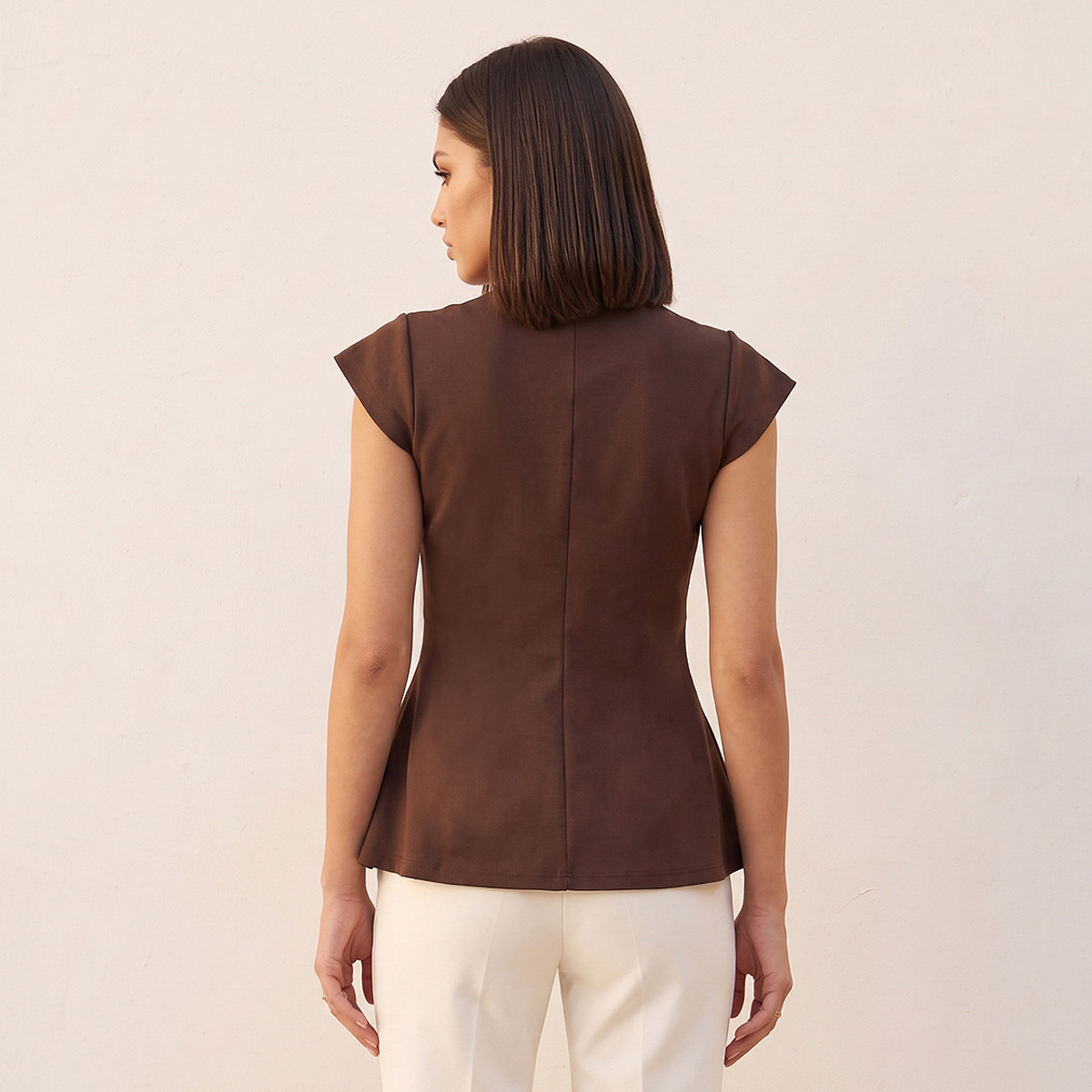 بلوزة بيبلوم بياقة V من سبلاش سمارت-women-clothing-shirtsandblouses-blouses-image-4