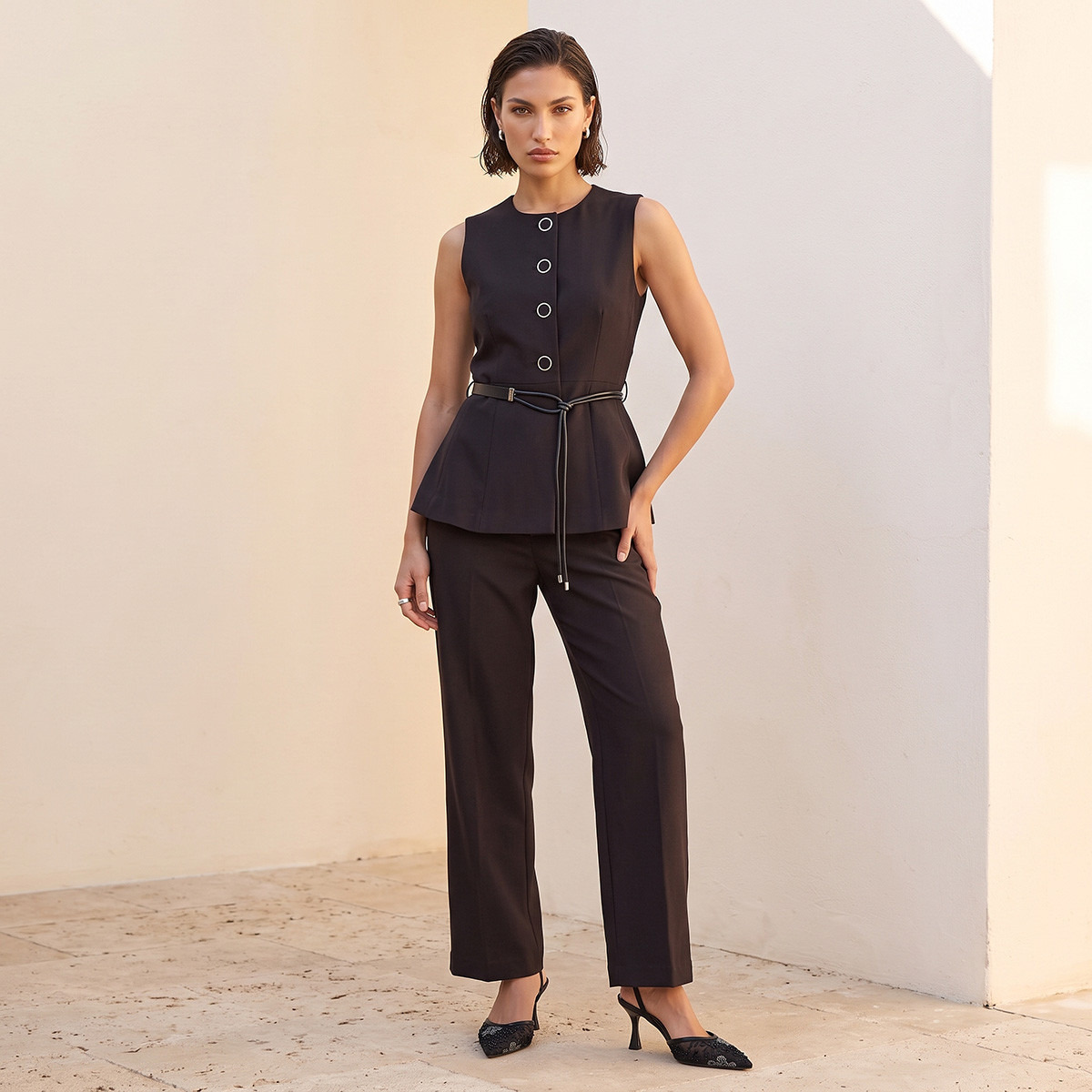 Splash Smart Straight Fit Trousers-women-clothing-bottoms-trousers-image-2
