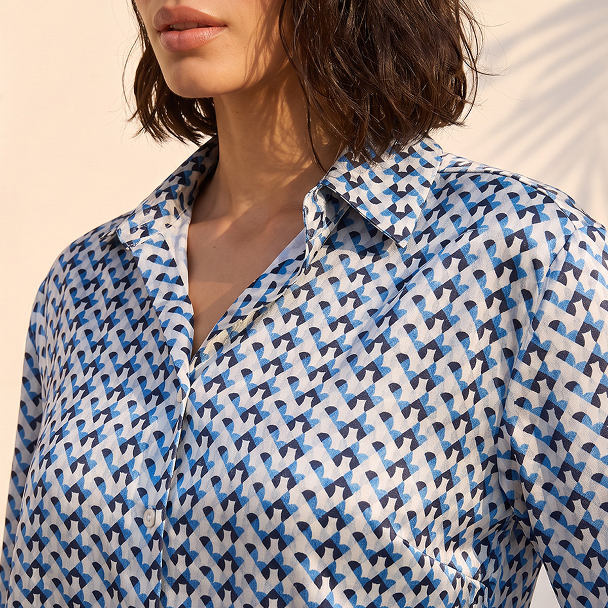 Splash Smart Satin Shirt with Geometric Print-women-clothing-shirtsandblouses-shirts-image-4