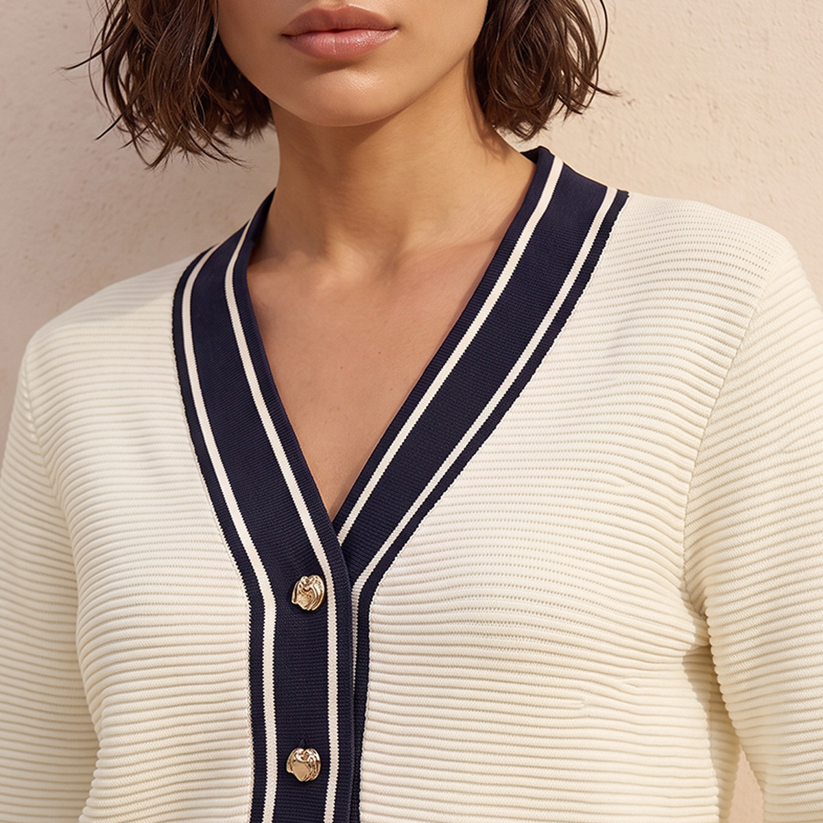 كارديجان مضلع بياقة V من سبلاش سمارت-women-winterwear-cardigansandjumpers-cardigans-image-4