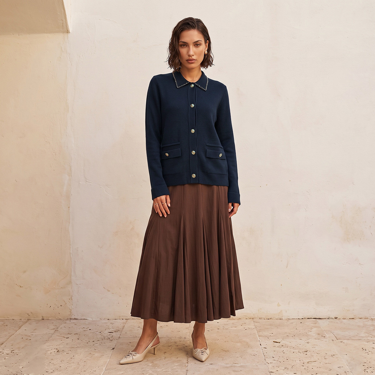 كارديجان مزين بجيوب من سبلاش سمارت-women-winterwear-cardigansandjumpers-cardigans-image-3