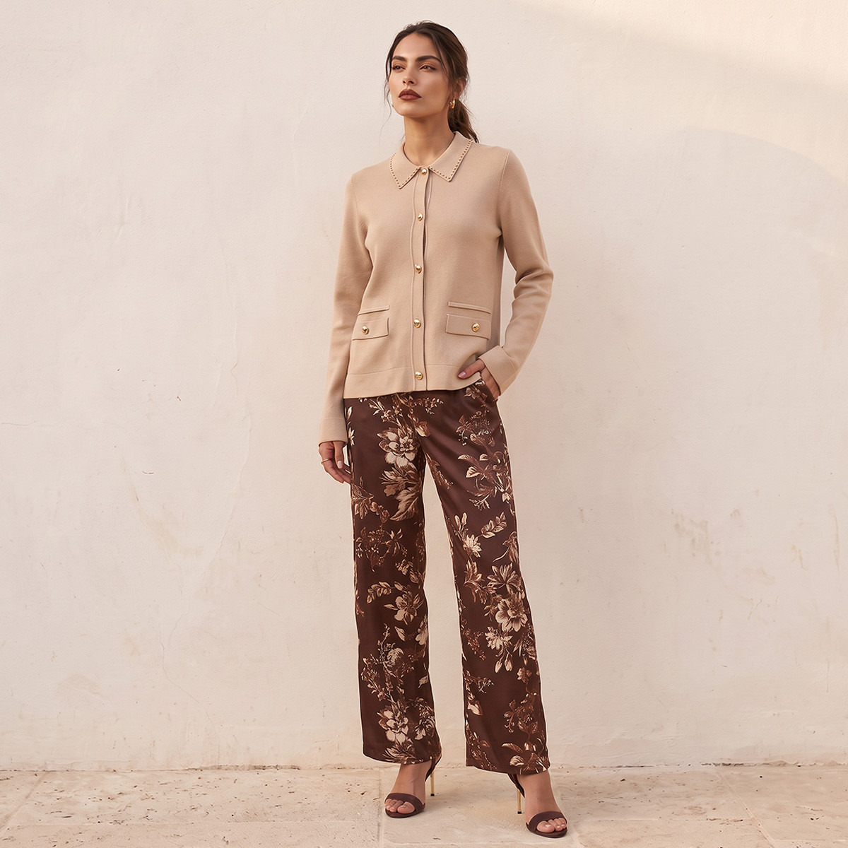 كارديجان مزين بجيوب من سبلاش سمارت-women-winterwear-cardigansandjumpers-cardigans-image-2