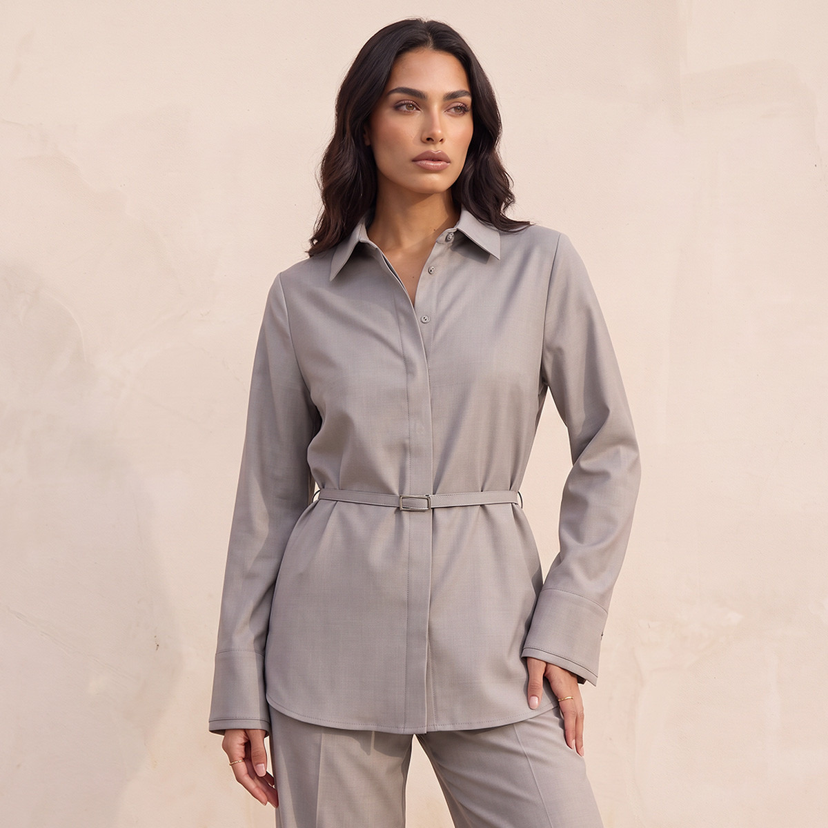 قميص بحزام من سمارت من سبلاش-women-clothing-shirtsandblouses-shirts-image-4