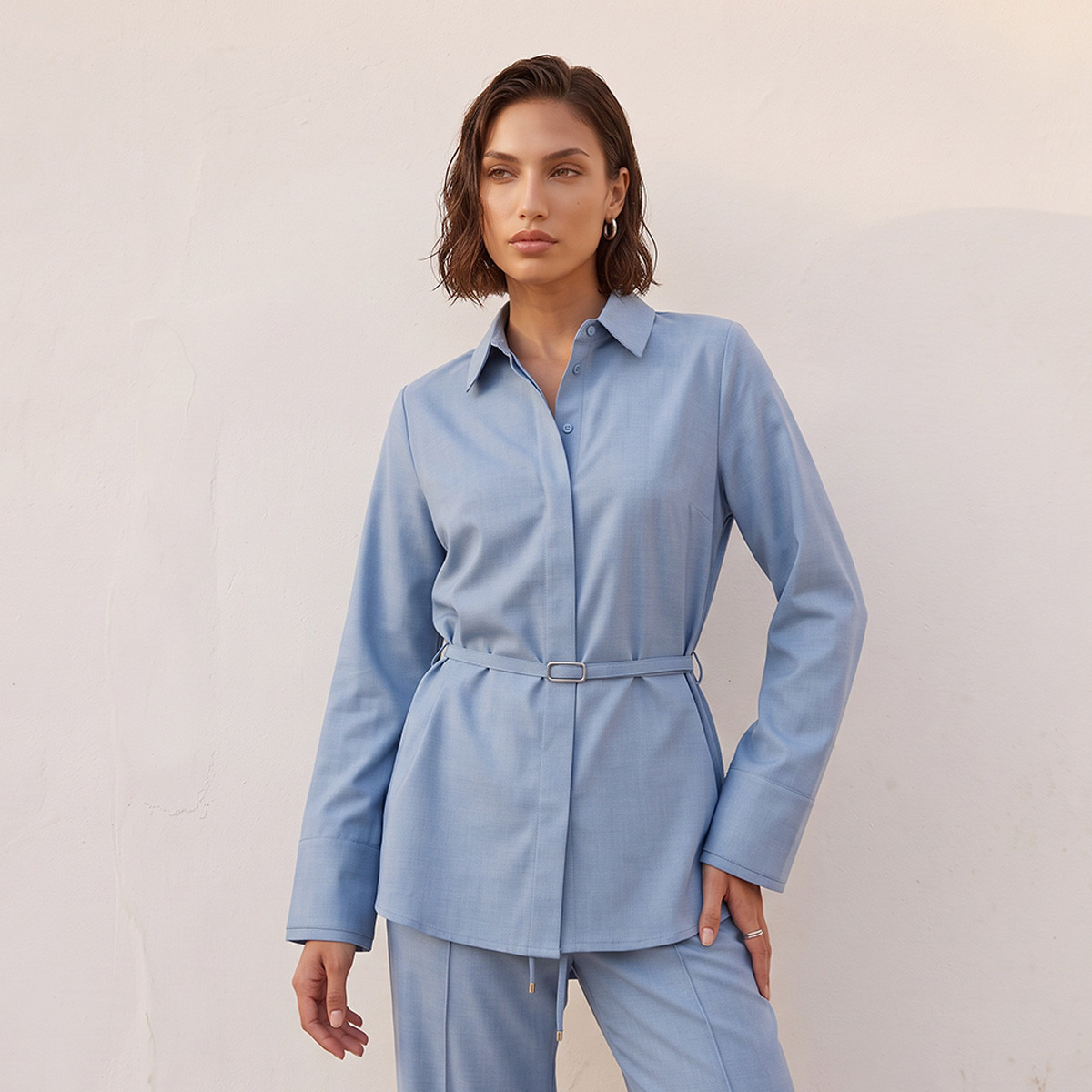 قميص بحزام من سمارت من سبلاش-women-clothing-shirtsandblouses-shirts-image-2