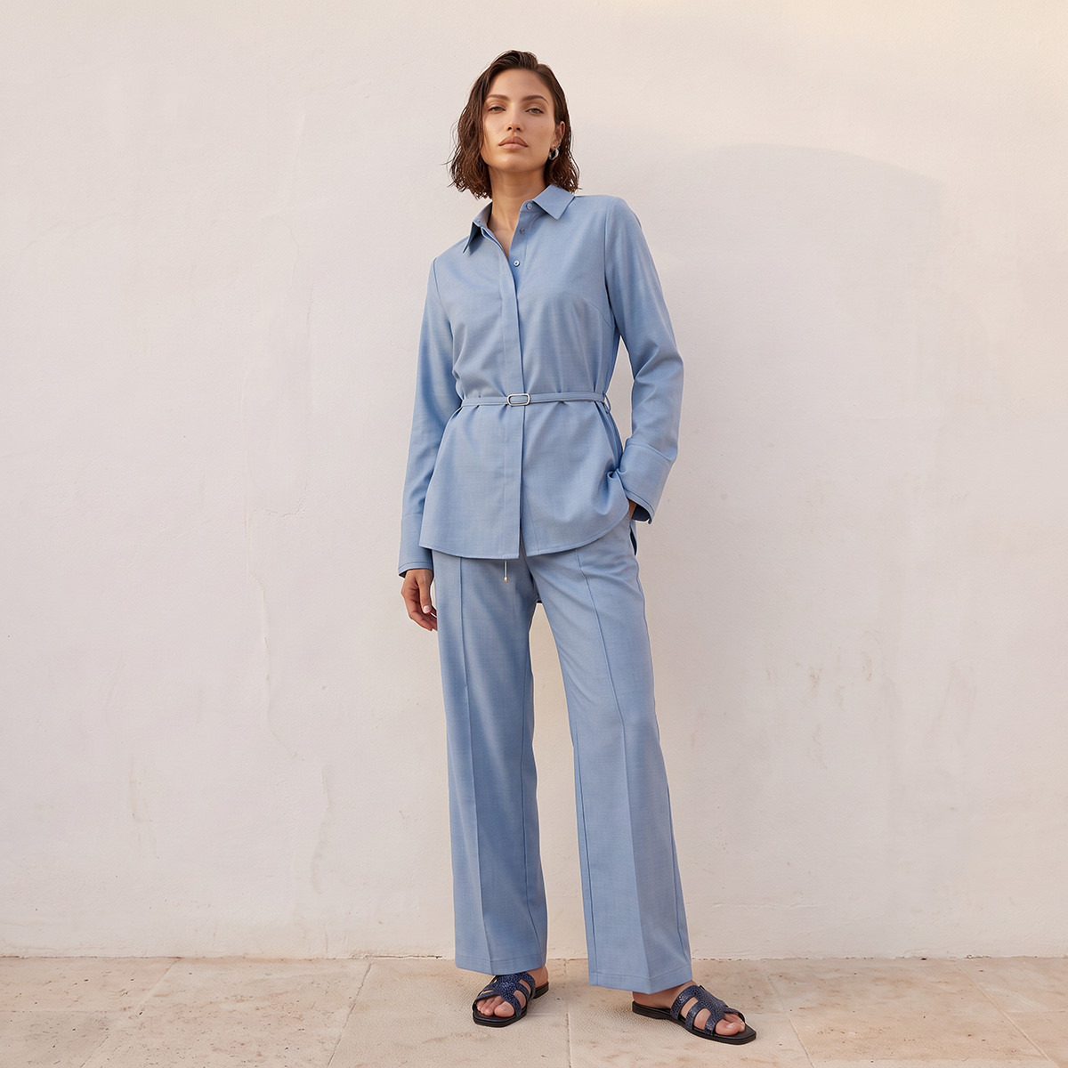 قميص بحزام من سمارت من سبلاش-women-clothing-shirtsandblouses-shirts-image-3