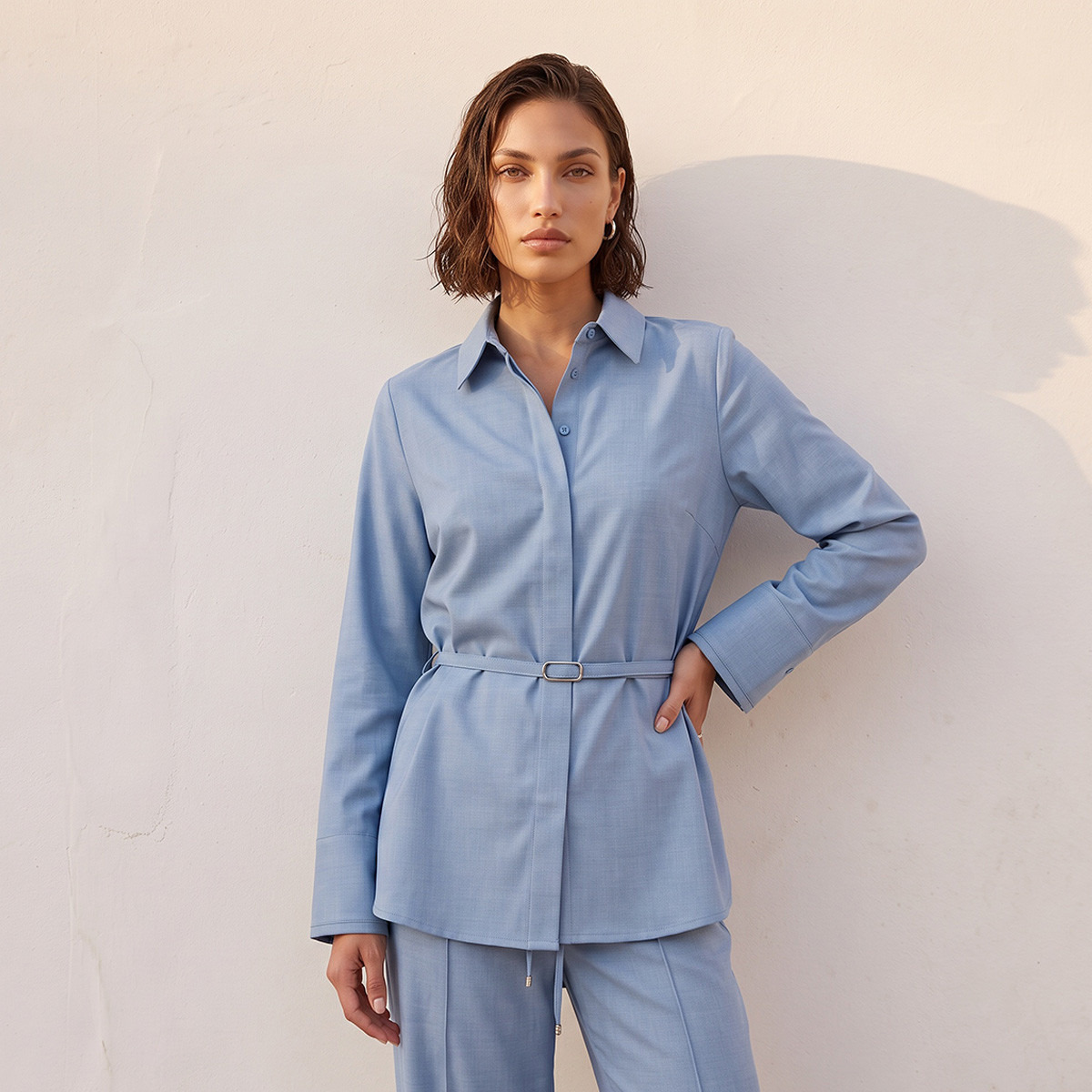 قميص بحزام من سمارت من سبلاش-women-clothing-shirtsandblouses-shirts-image-5