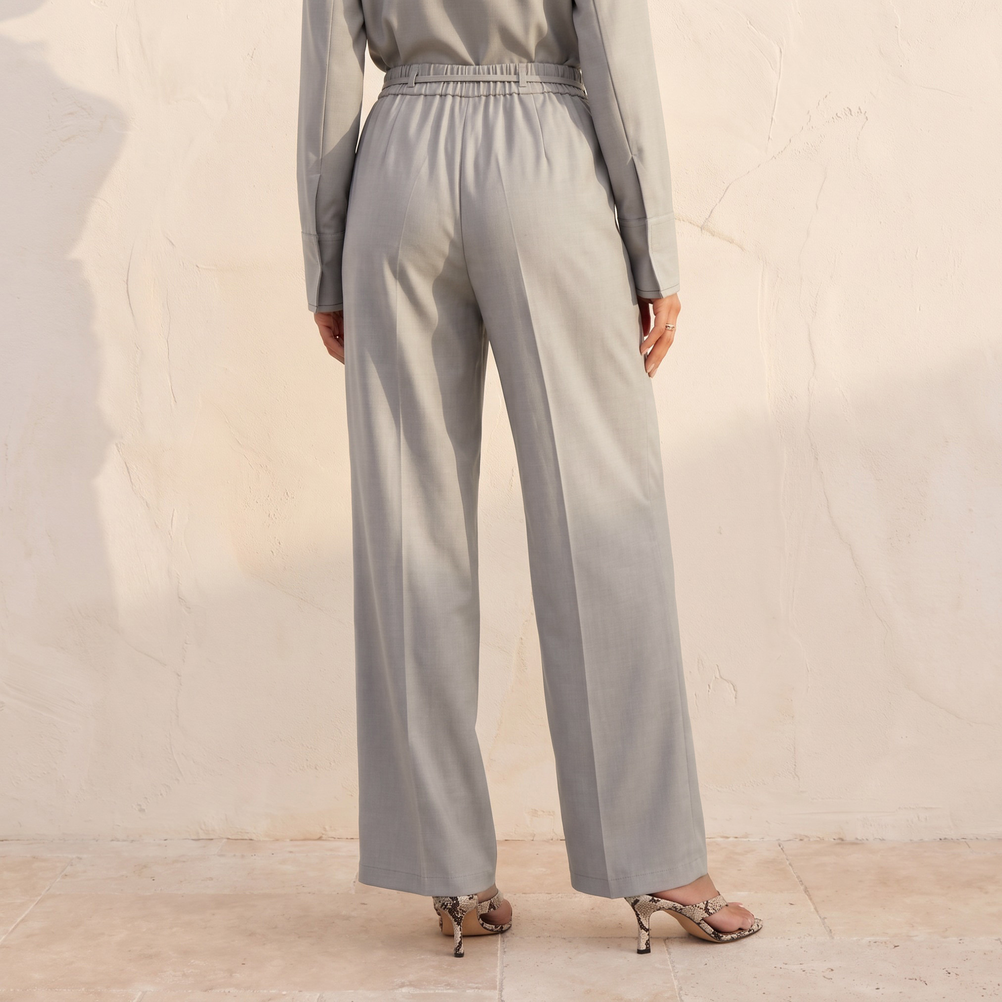 Splash Smart Regular Fit Trousers with Tie-Up Waist-women-clothing-trousers-image-4
