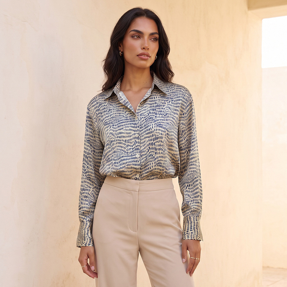 Splash Smart Satin Shirt with Abstract Print-women-clothing-shirtsandblouses-shirts-image-4