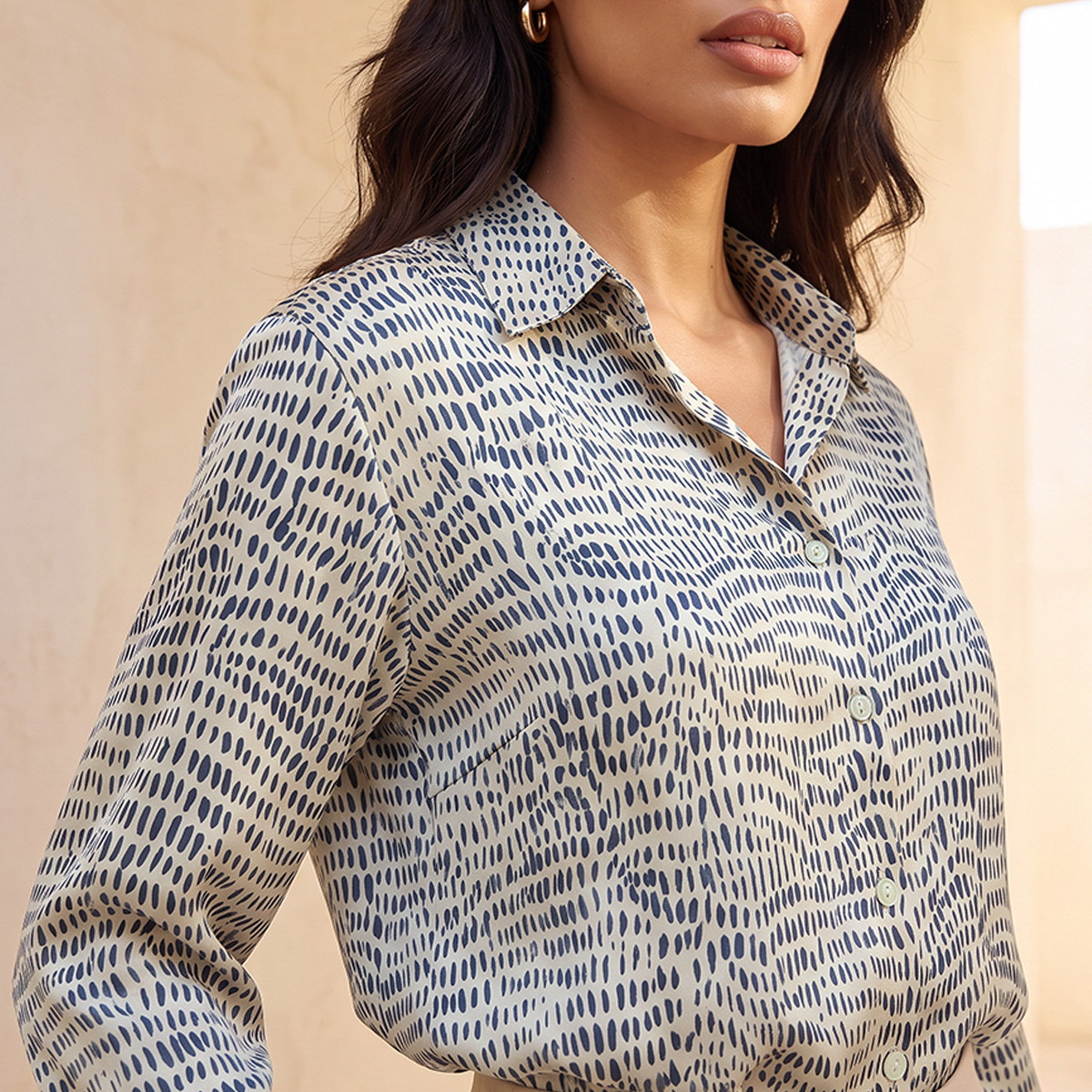 Splash Smart Satin Shirt with Abstract Print-women-clothing-shirtsandblouses-shirts-image-5