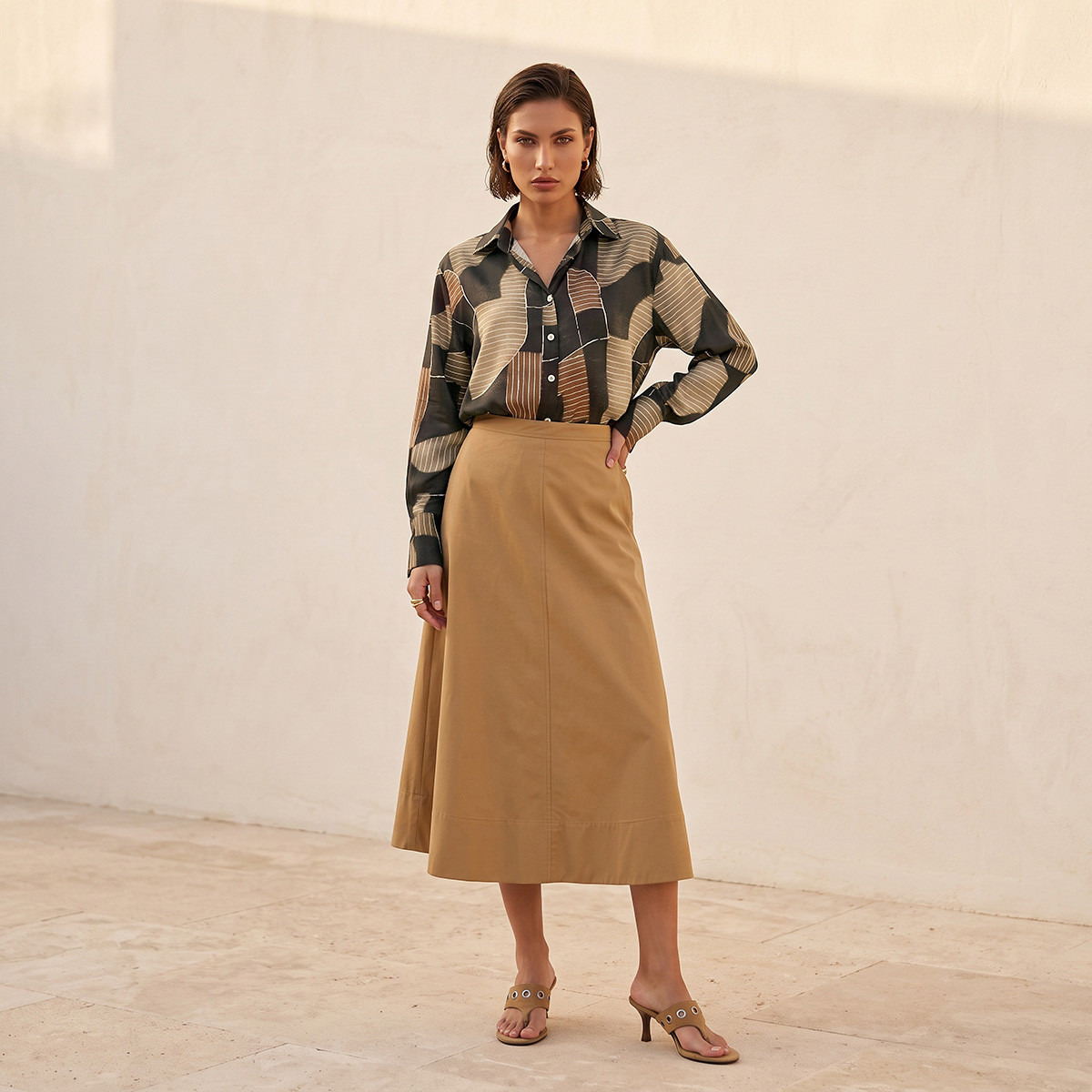 Splash Smart Satin Shirt with Abstract Print-women-clothing-shirtsandblouses-shirts-image-2