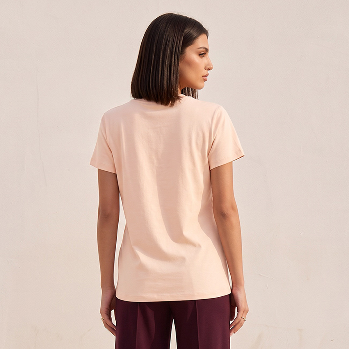 تيشيرت قطن بقصة مريحة وتطريز من سمارت من سبلاش-women-clothing-tshirts-image-3