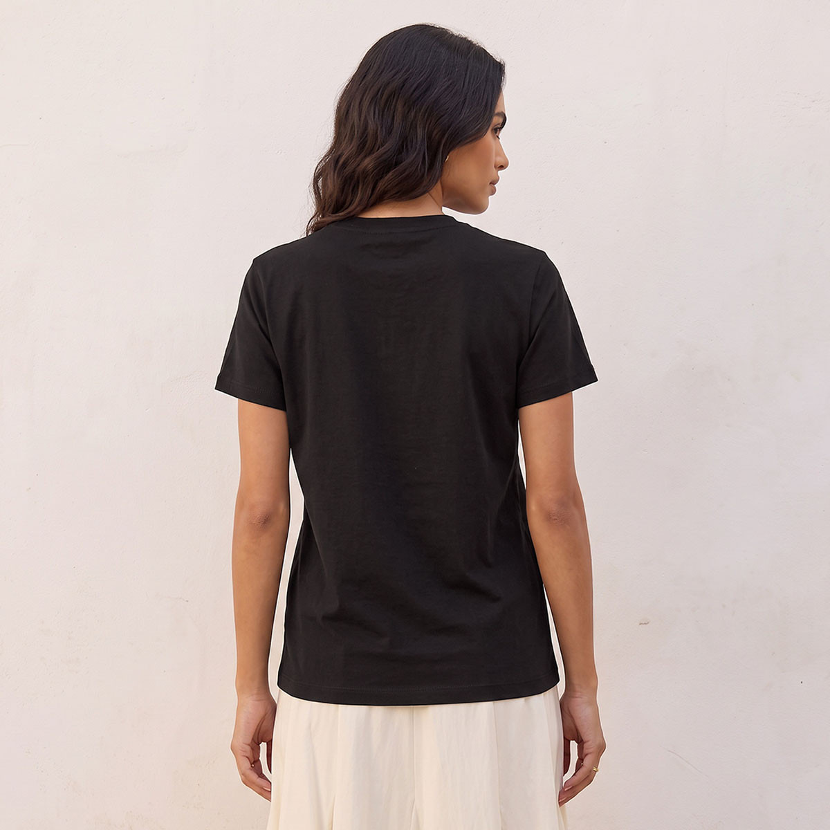 تيشيرت قطن بقصة مريحة وتطريز من سمارت من سبلاش-women-clothing-tshirts-image-3