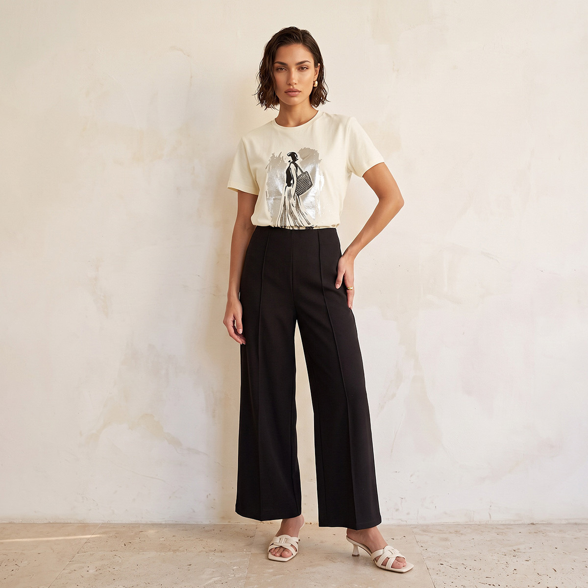 تيشيرت قطن بقصة مريحة وطبعات من سبلاش سمارت-women-clothing-tshirts-image-2