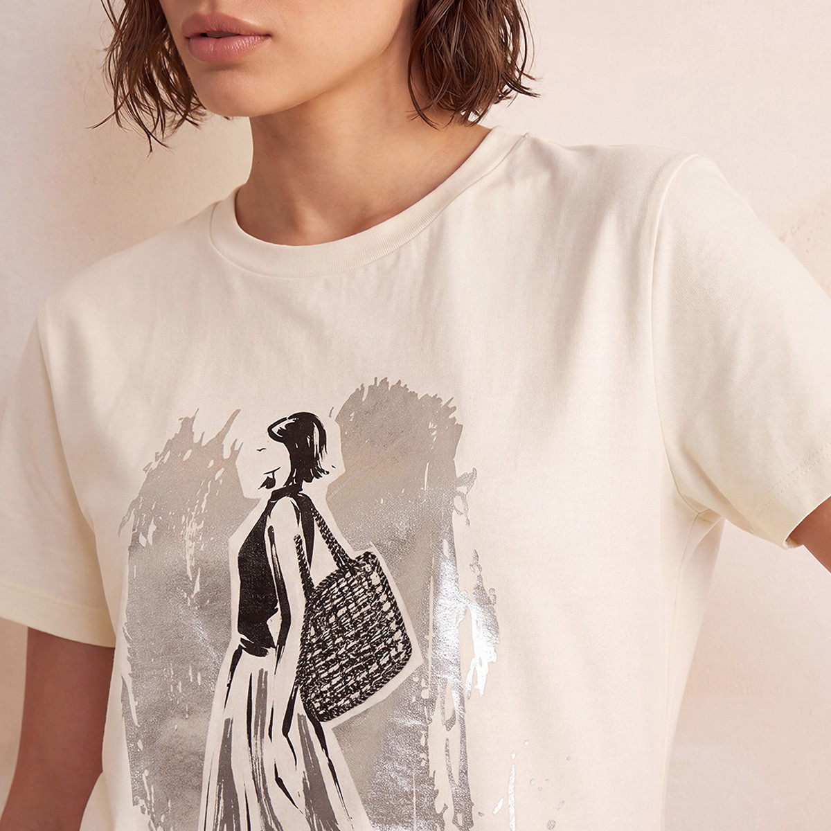 تيشيرت قطن بقصة مريحة وطبعات من سبلاش سمارت-women-clothing-tshirts-image-6