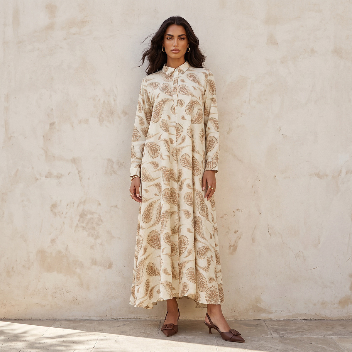 Splash Iconic Maxi Shirt Dress with Concealed Placket-women-clothing-dresses-image-1