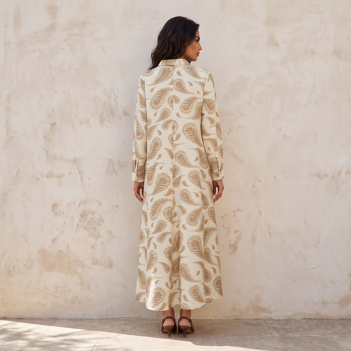 Splash Iconic Maxi Shirt Dress with Concealed Placket-women-clothing-dresses-image-2