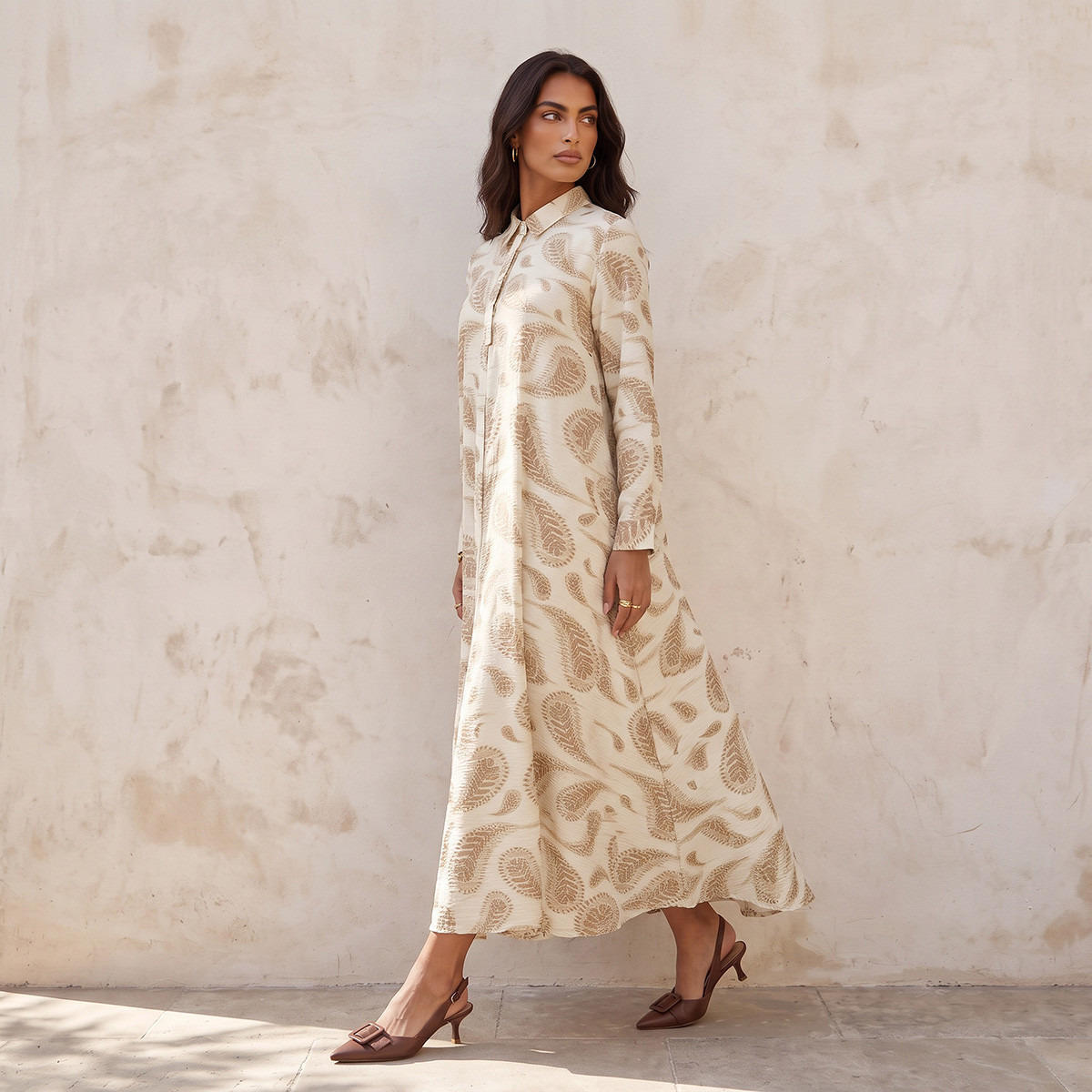 Splash Iconic Maxi Shirt Dress with Concealed Placket-women-clothing-dresses-image-3