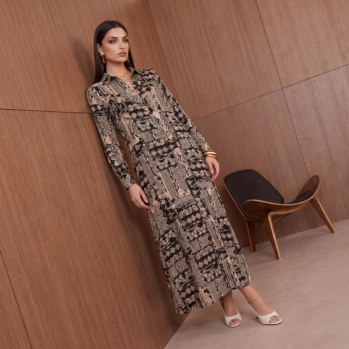 Splash Iconic Maxi Shirt Dress with Concealed Placket-women-clothing-dresses-image-1