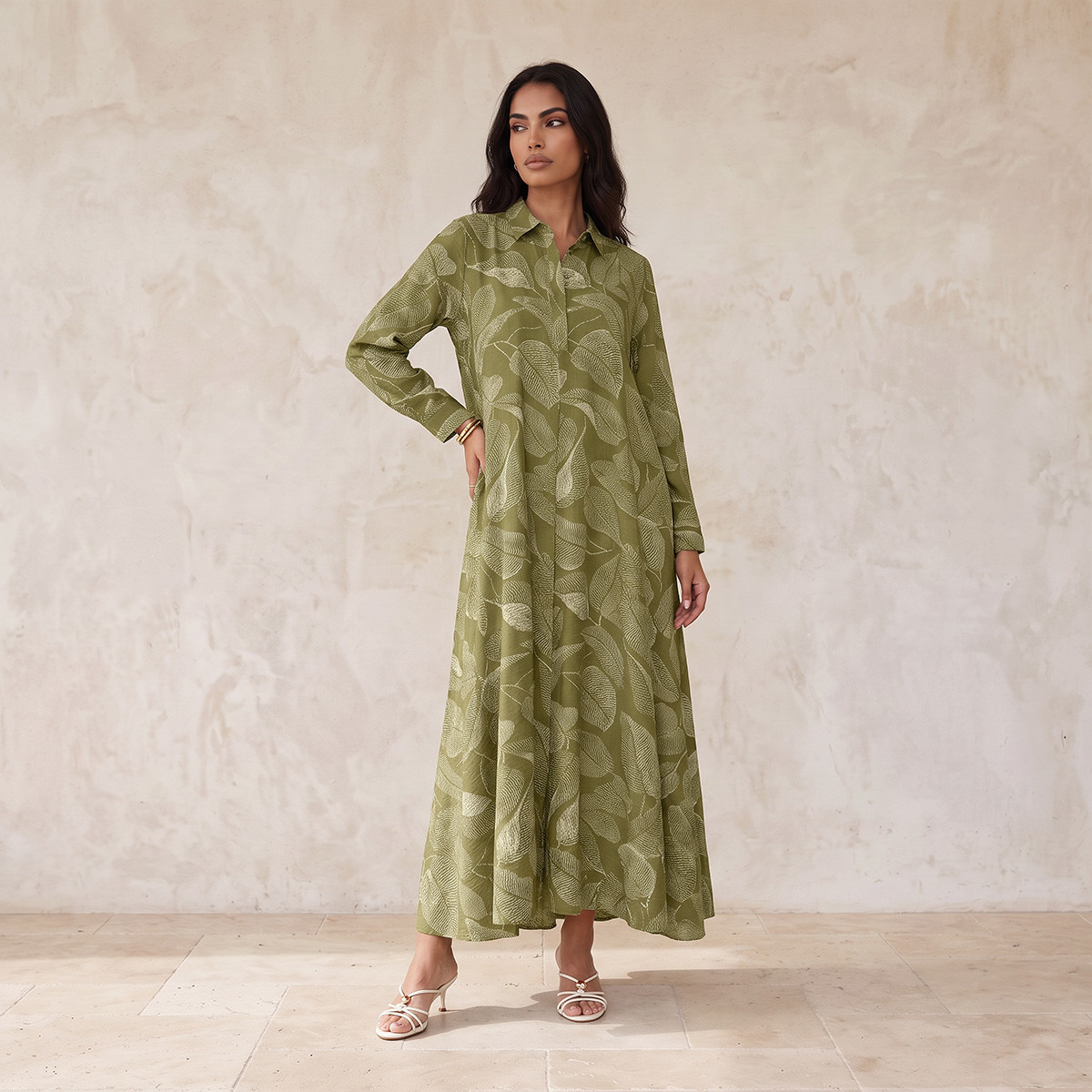 Splash Iconic Maxi Shirt Dress with Concealed Placket-women-clothing-dresses-image-1
