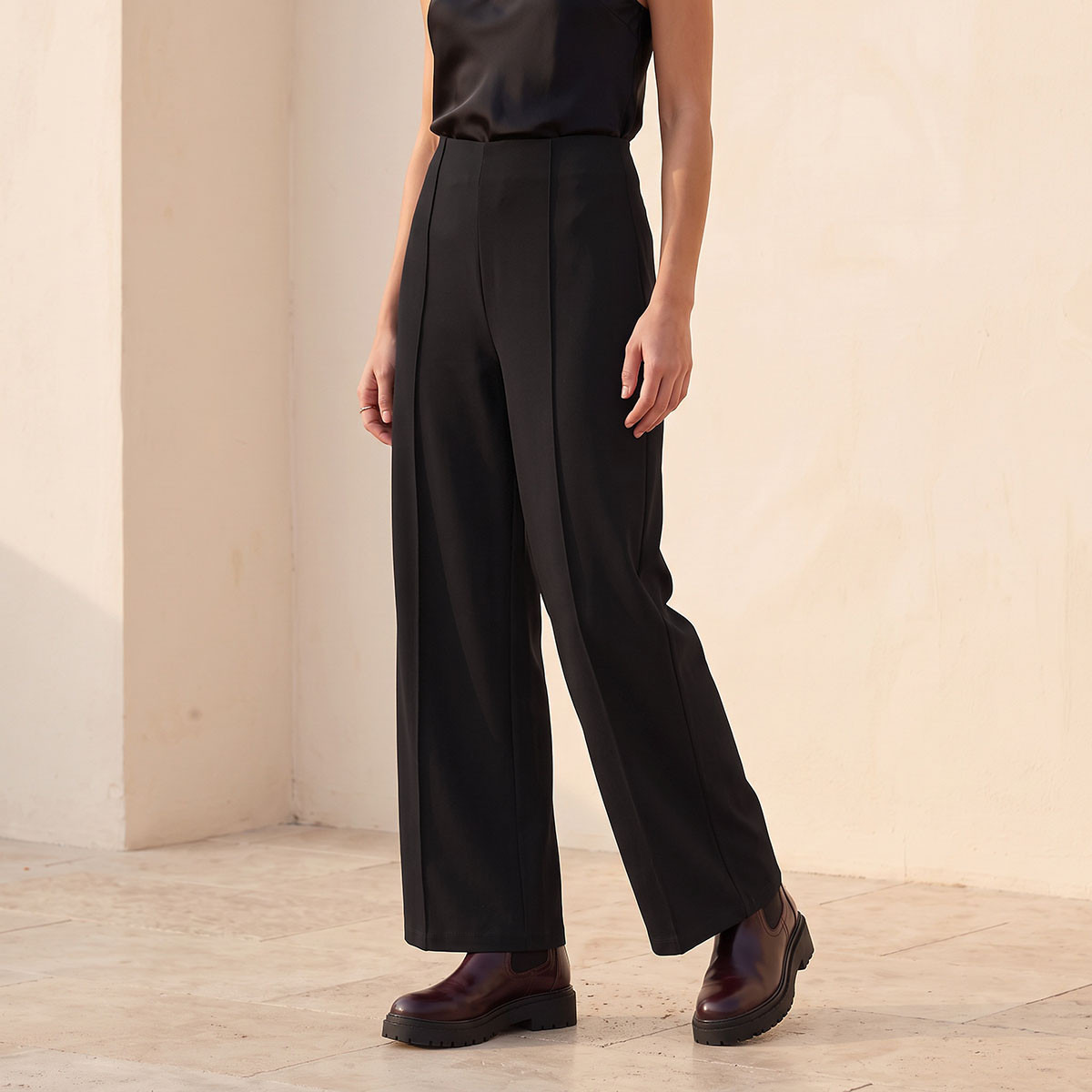 بنطلون واسع الساقين من سمارت من سبلاش-women-clothing-bottoms-pantsandchinos-image-4