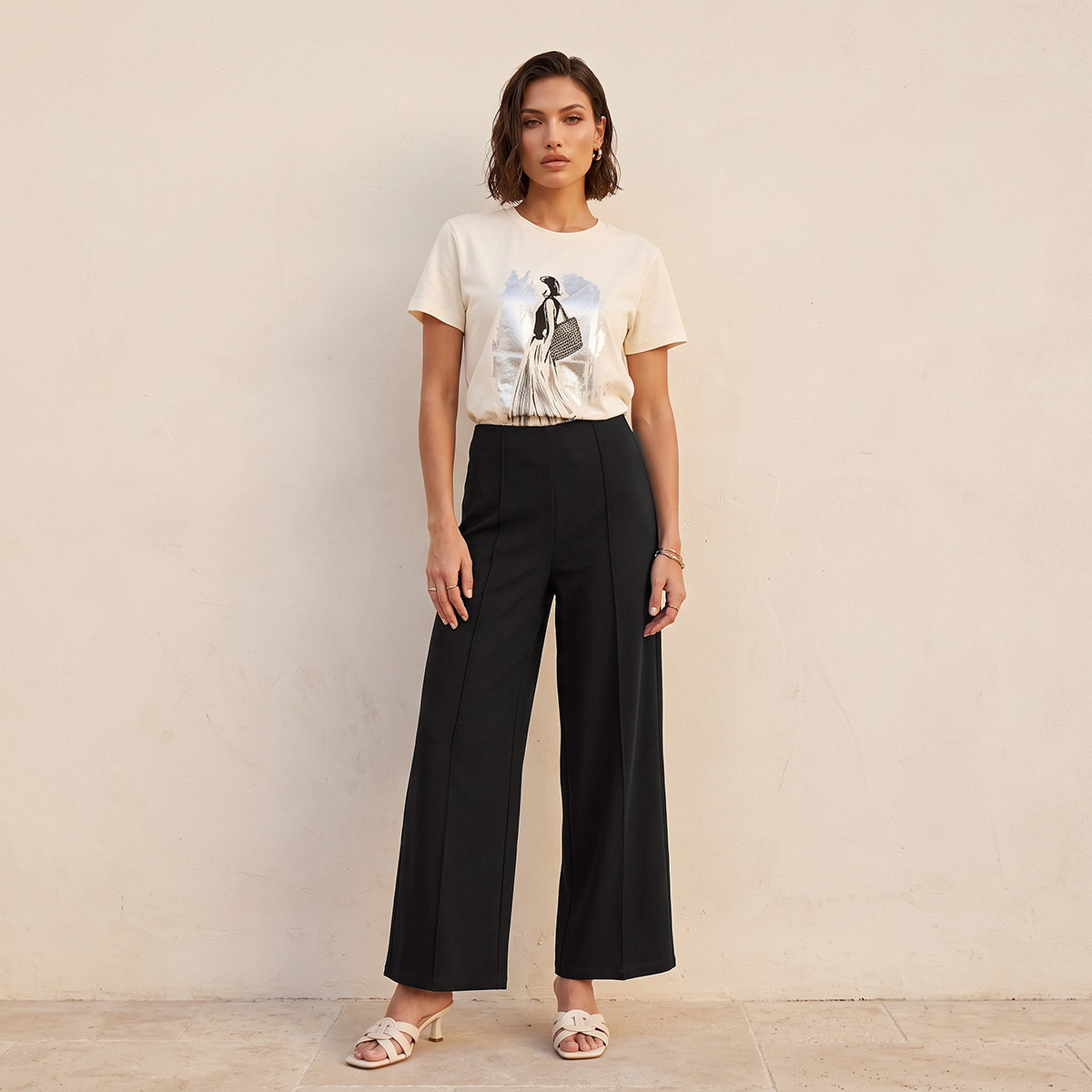 بنطلون واسع الساقين من سمارت من سبلاش-women-clothing-bottoms-pantsandchinos-image-2