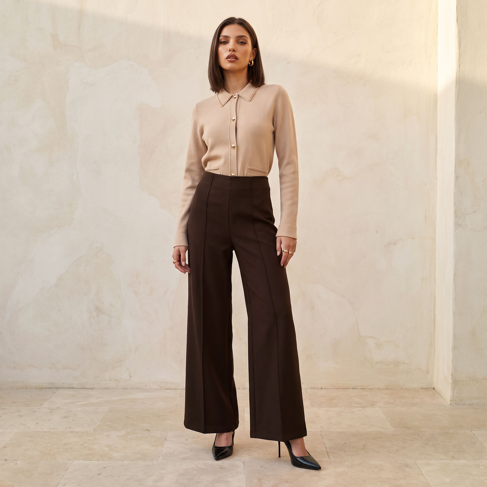 بنطلون واسع الساقين من سمارت من سبلاش-women-clothing-bottoms-pantsandchinos-image-2