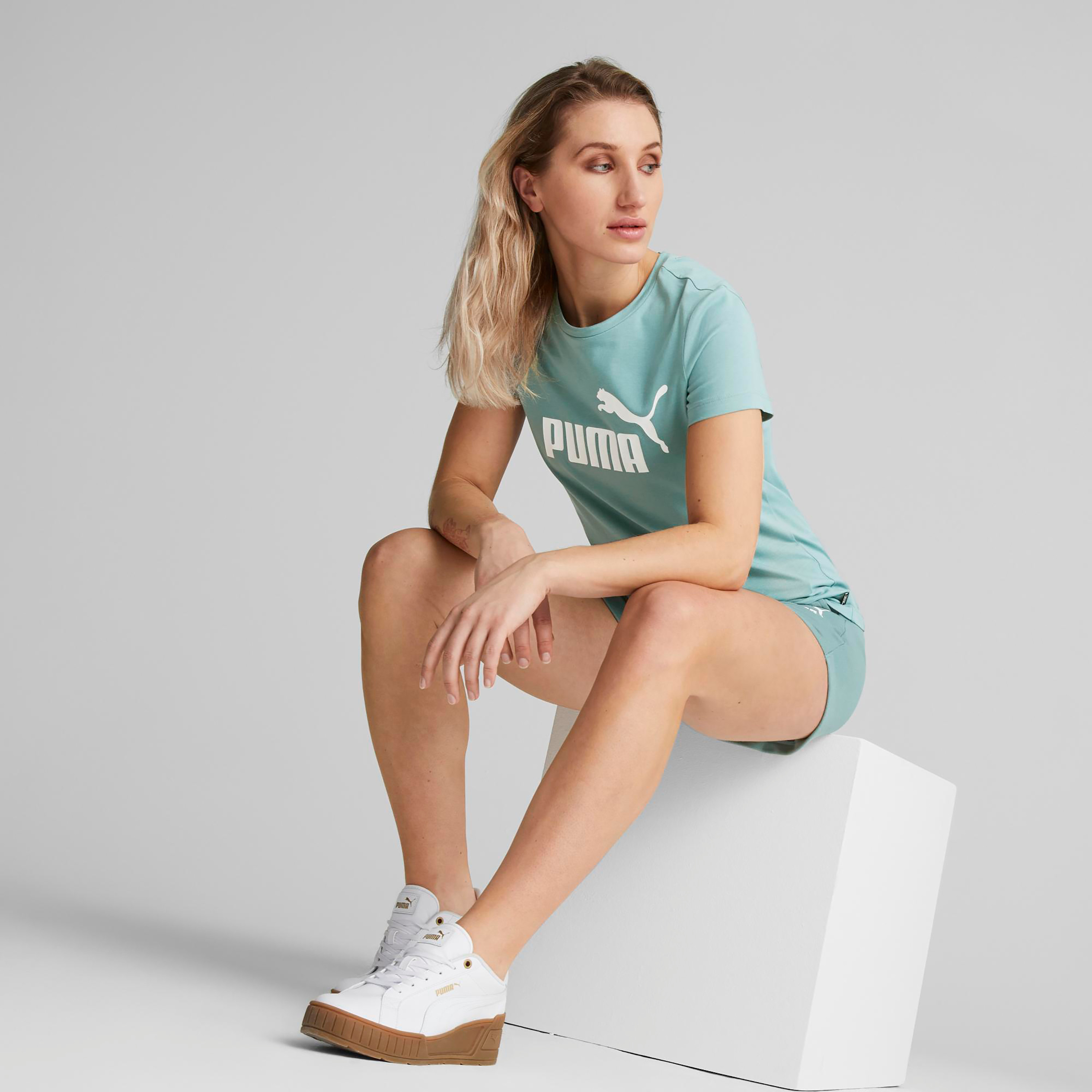 Puma ESS Logo Tee Women's Tee 586775 | OE-women-clothing-tshirts-image-2