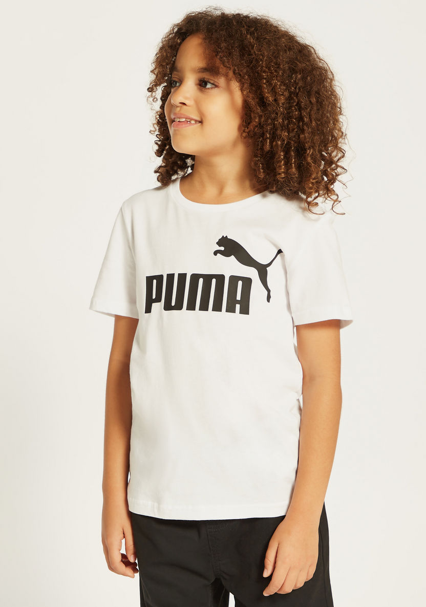 Buy PUMA Printed T-shirt with Round Neck and Short Sleeves - ESS Logo Tee B  Online | Babyshop KSA