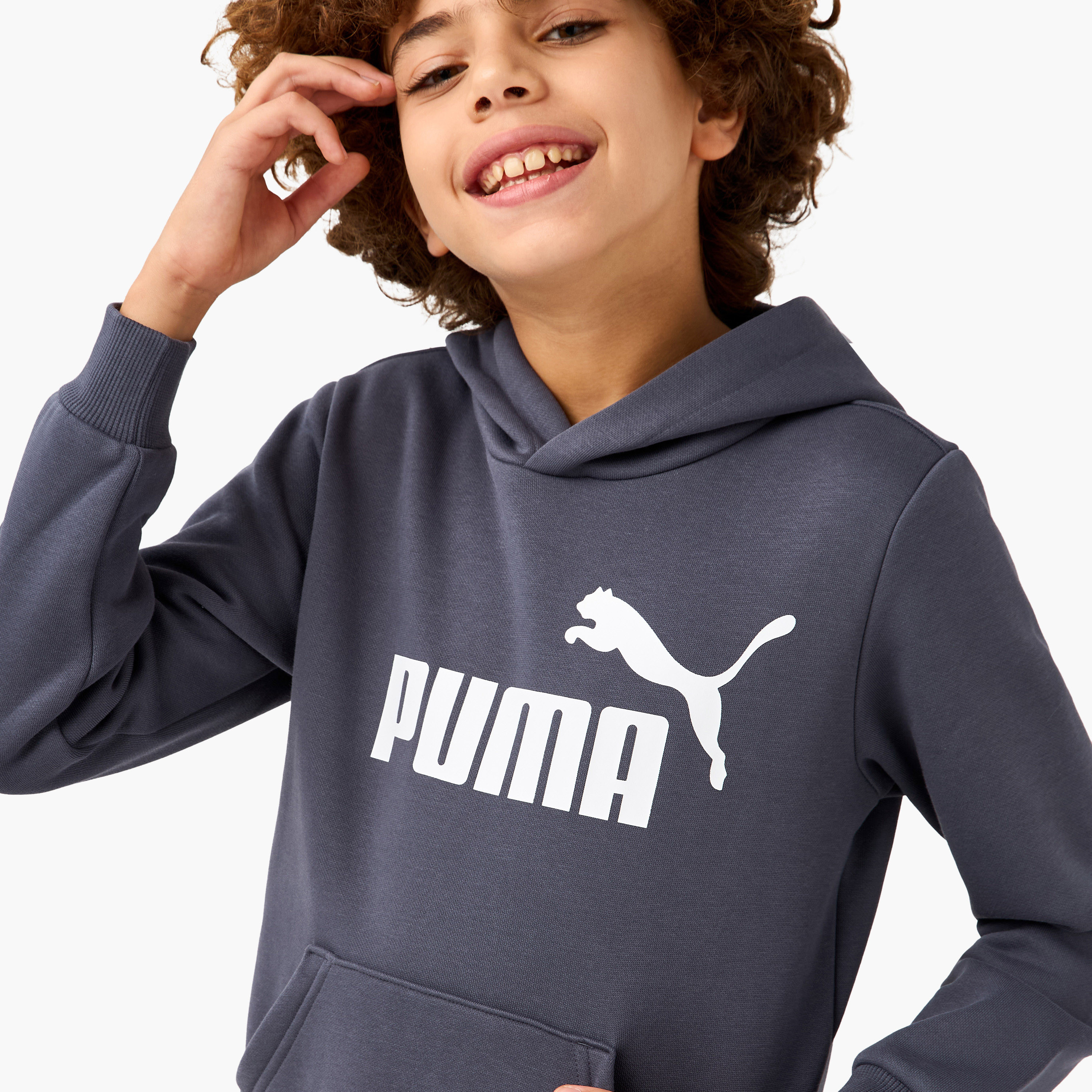 سويت شيرت بقبعة وأكمام طويلة مع جيوب كانجارو من بوما-sports-boys-clothing-tops-image-4